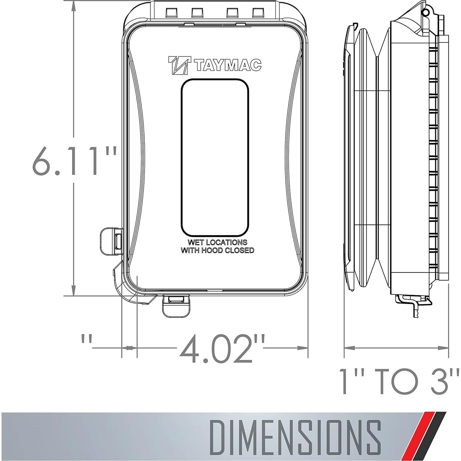Cubierta de Salida Taymac ML450G 16-en-1 Gris a Prueba de Clima