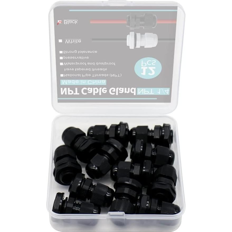 Kit de Conectores de Cable NPT 1/4" 12PCS YQMIGU Impermeables