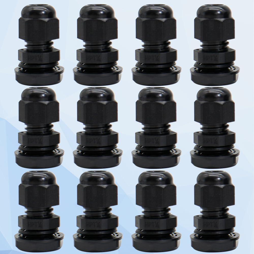 Kit de Conectores de Cable NPT 1/4" 12PCS YQMIGU Impermeables