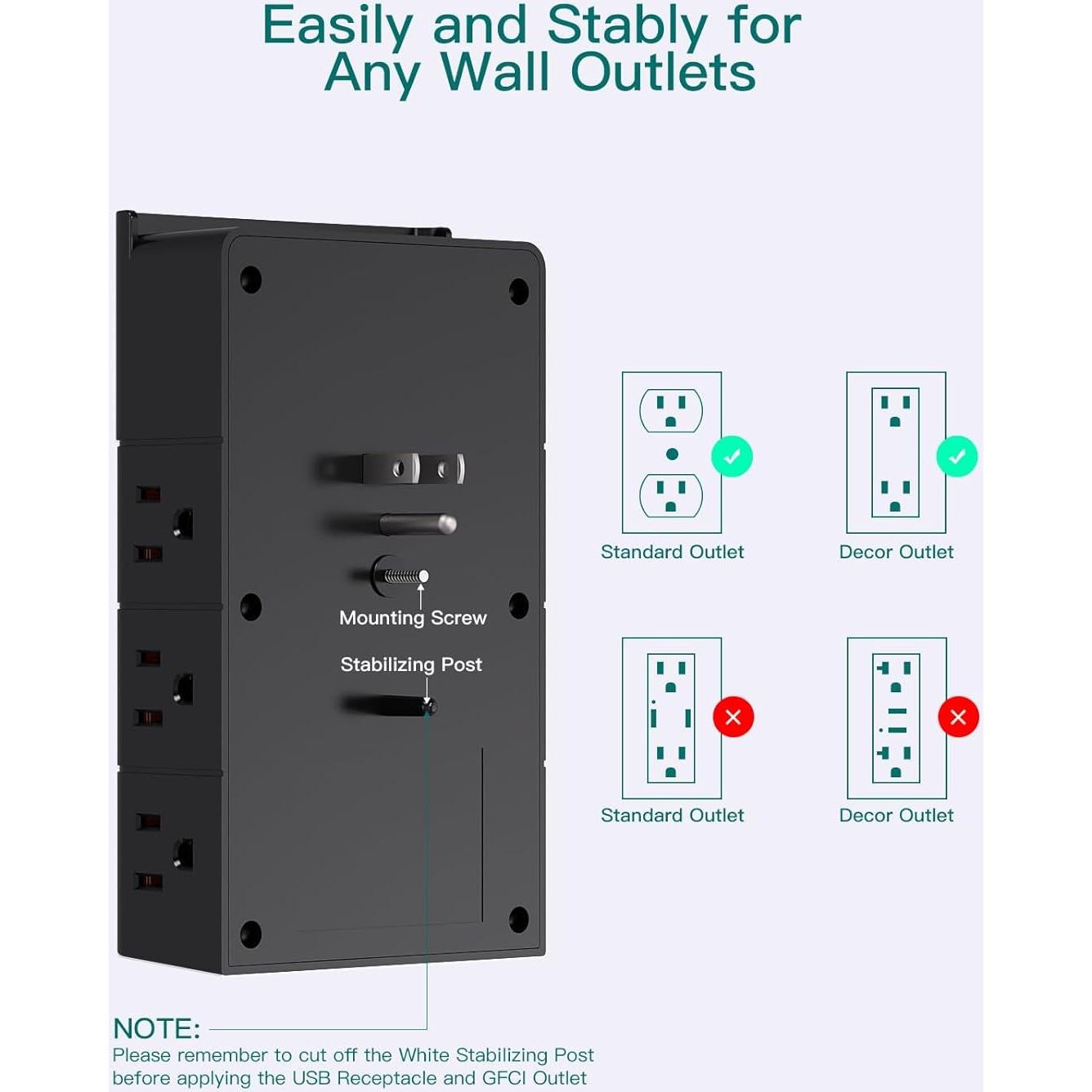 Multi Enchufe Protector de Sobretensión Addtam 12 Salidas USB