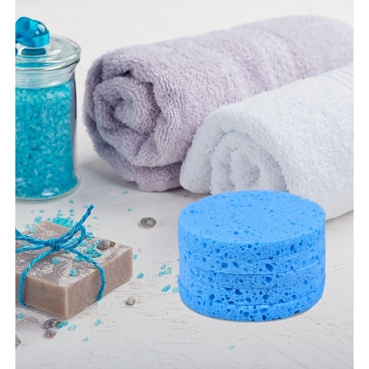 Esponjas Faciales Comprimidas Siluker - 50 Unidades 100% Celulosa Natural