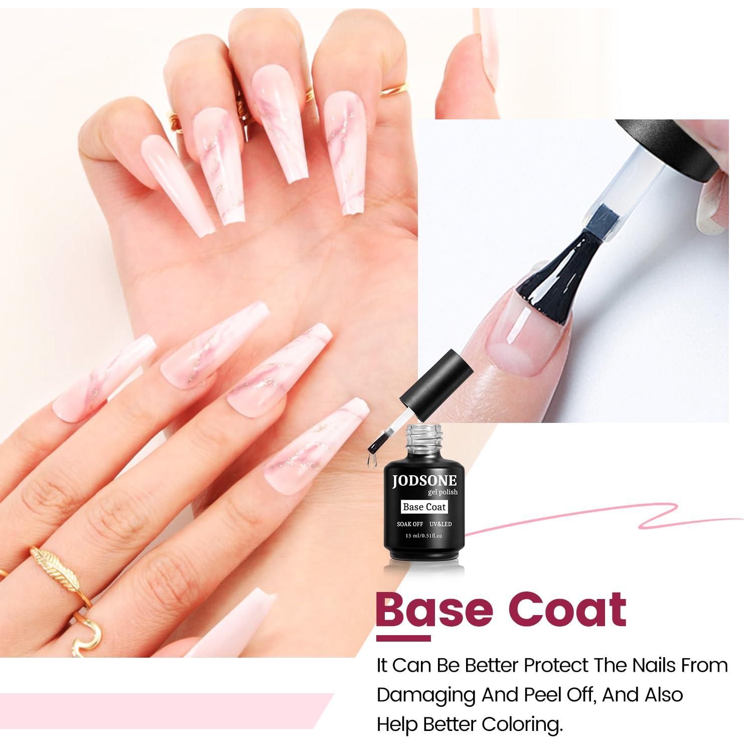 Base Coat Gel JODSONE 15ml Esmalte Uñas Brillante Secado Rápido