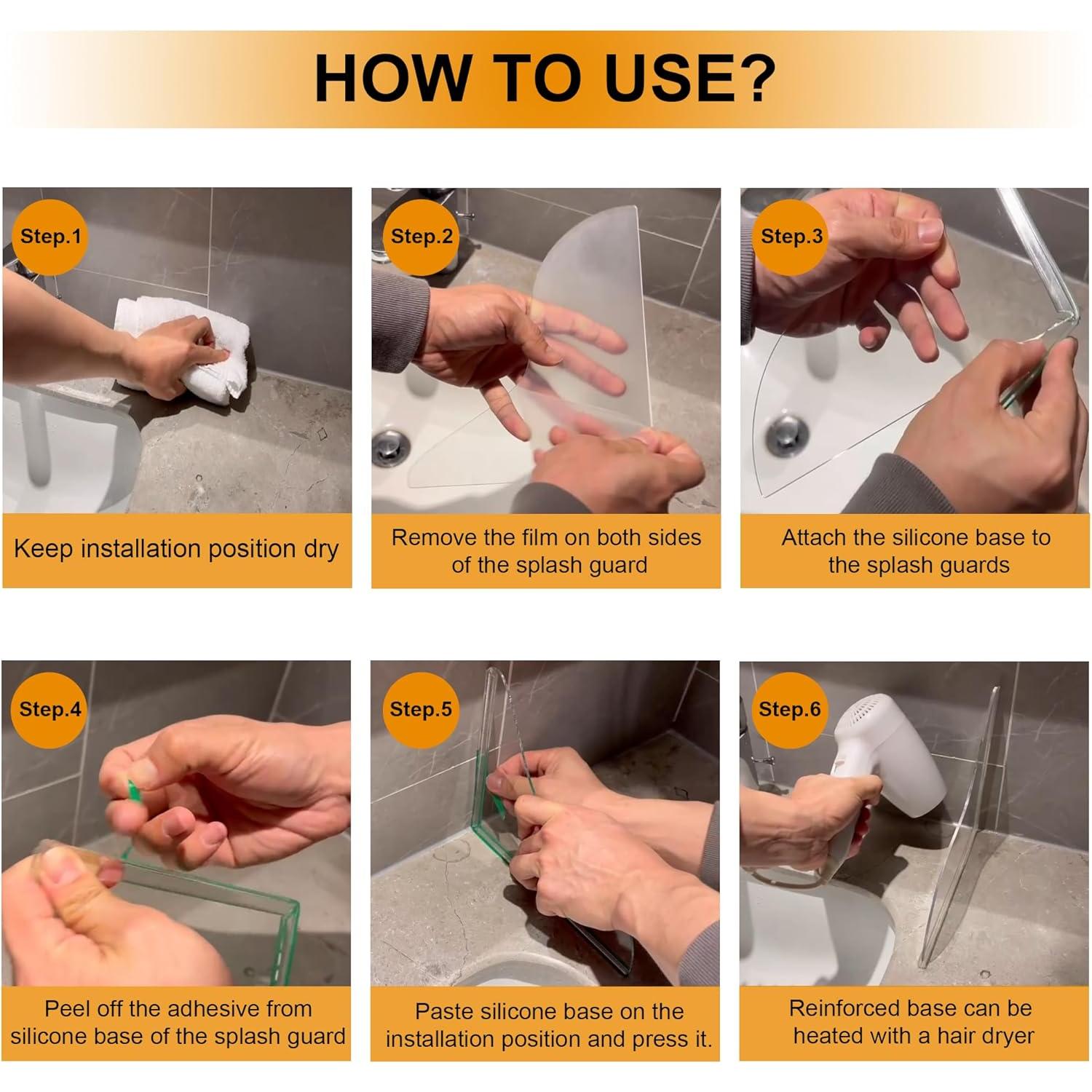 Guardia de Salpicaduras de Silicona UIOCSSC - Paquete de 2