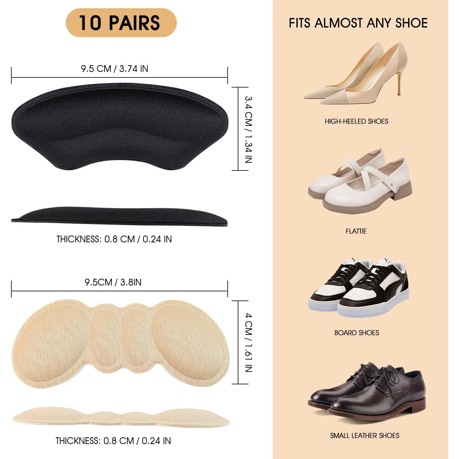 10 Pares Almohadillas para Talones Quadafy Antideslizantes