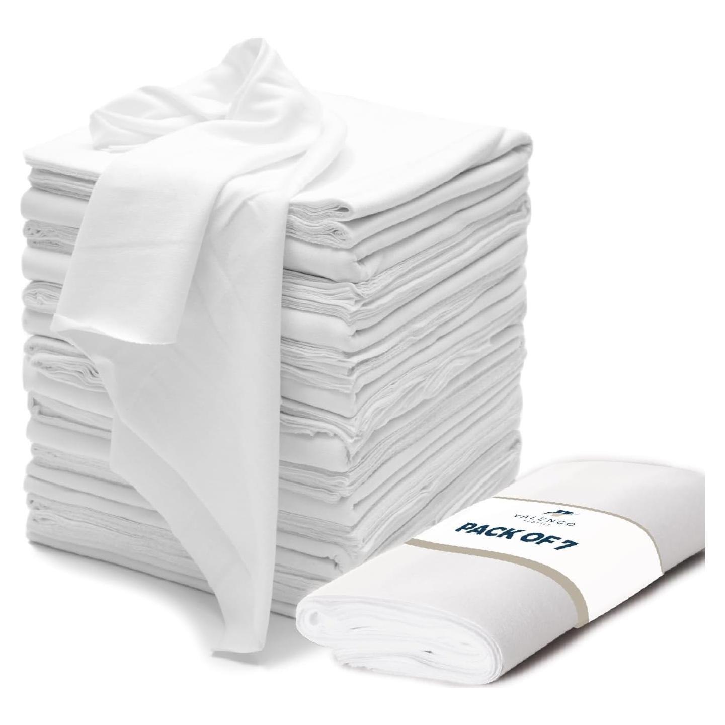 Toallas de Limpieza Valengo - 100% Algodón, Paquete de 7, 43x43cm