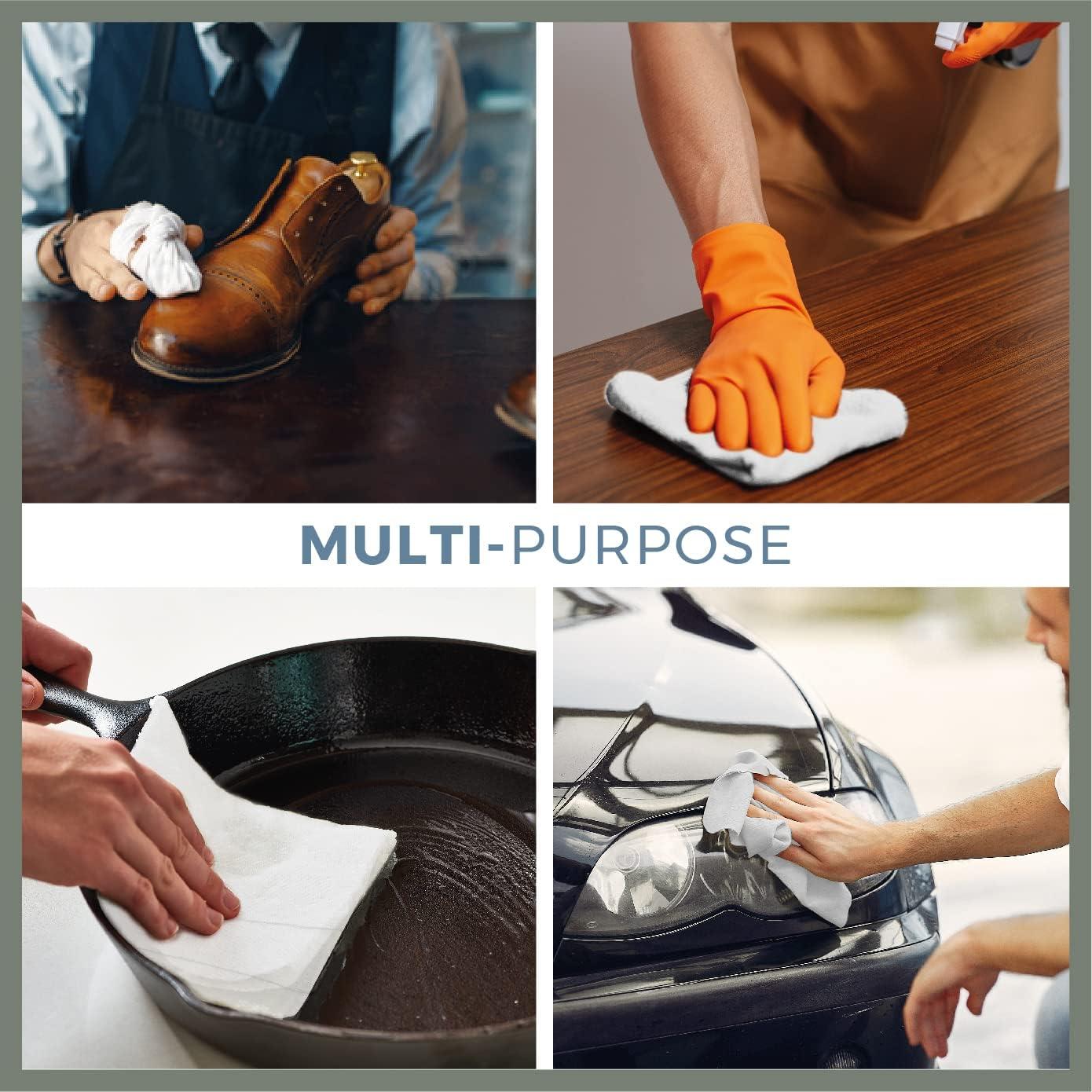 Toallas de Limpieza Valengo - 100% Algodón, Paquete de 7, 43x43cm