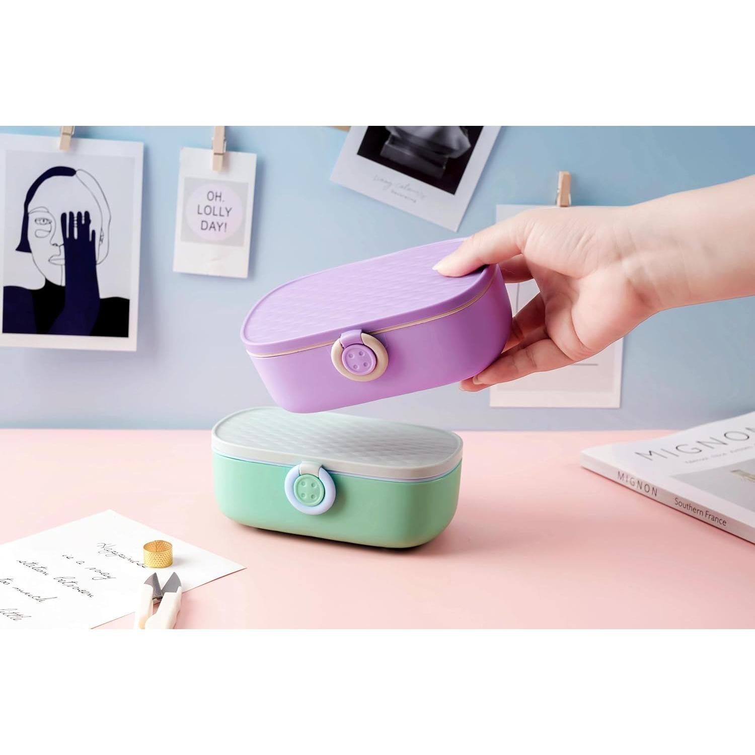 Kit de Costura FKOG Verde Cian 135 Piezas para Viaje