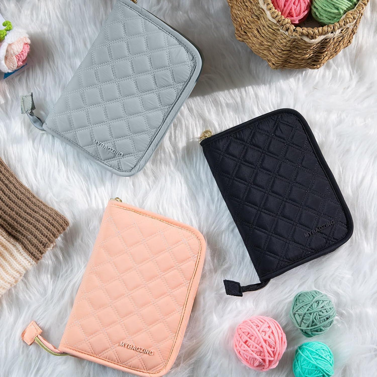 Juego de Ganchillos de Crochet MYBAGZING con Estuche - 14 Piezas