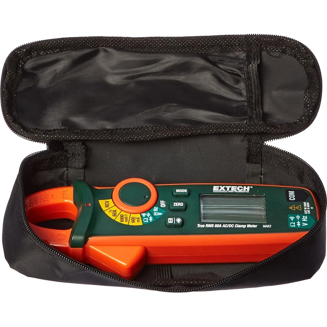 Medidor de Pinza Extech MA63 True RMS 60A AC/DC NCV