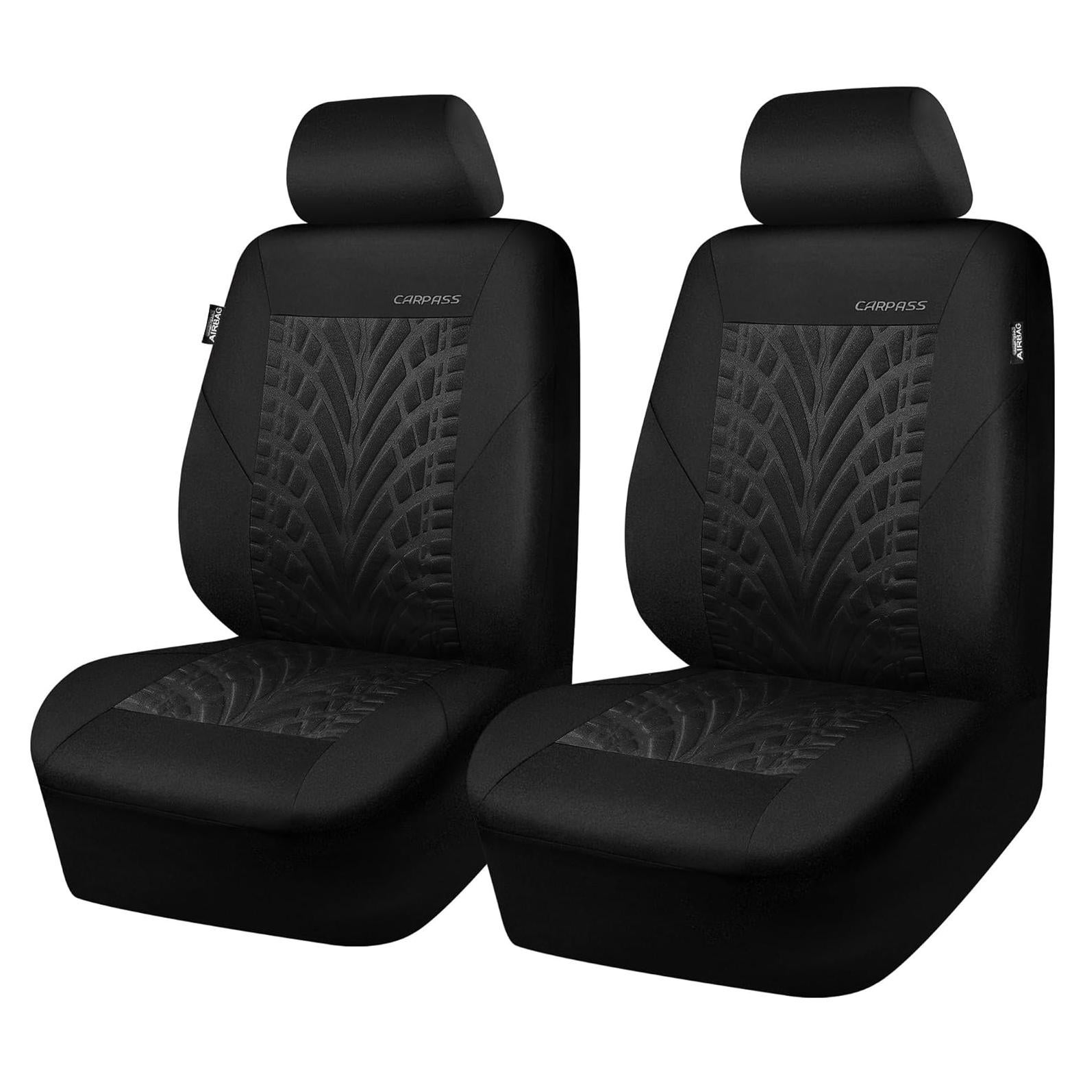 Fundas de Asiento CAR PASS Dos Frontal Negro para Auto