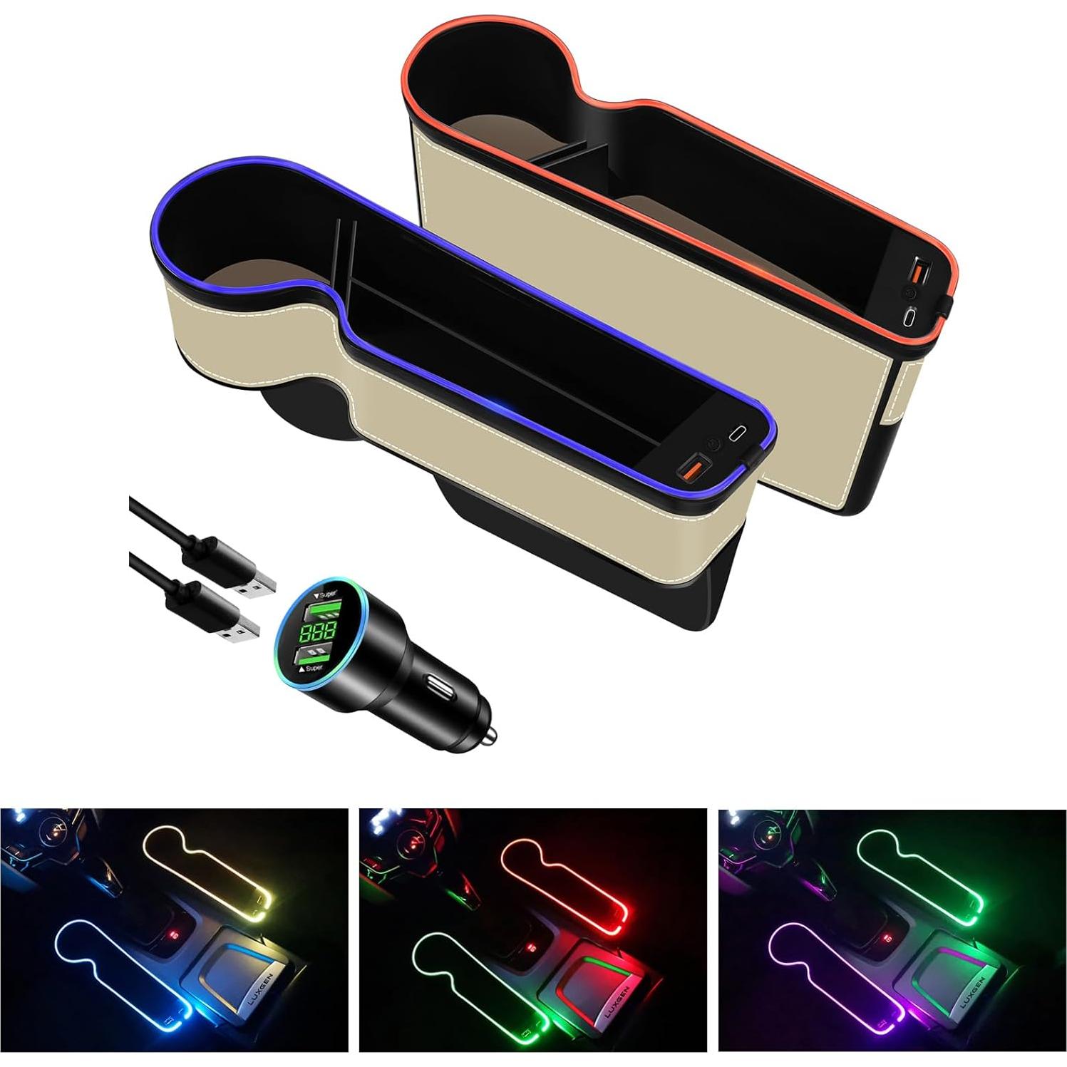 Relleno Organizador de Espacio entre Asientos Keketuohai Beige con Luz LED