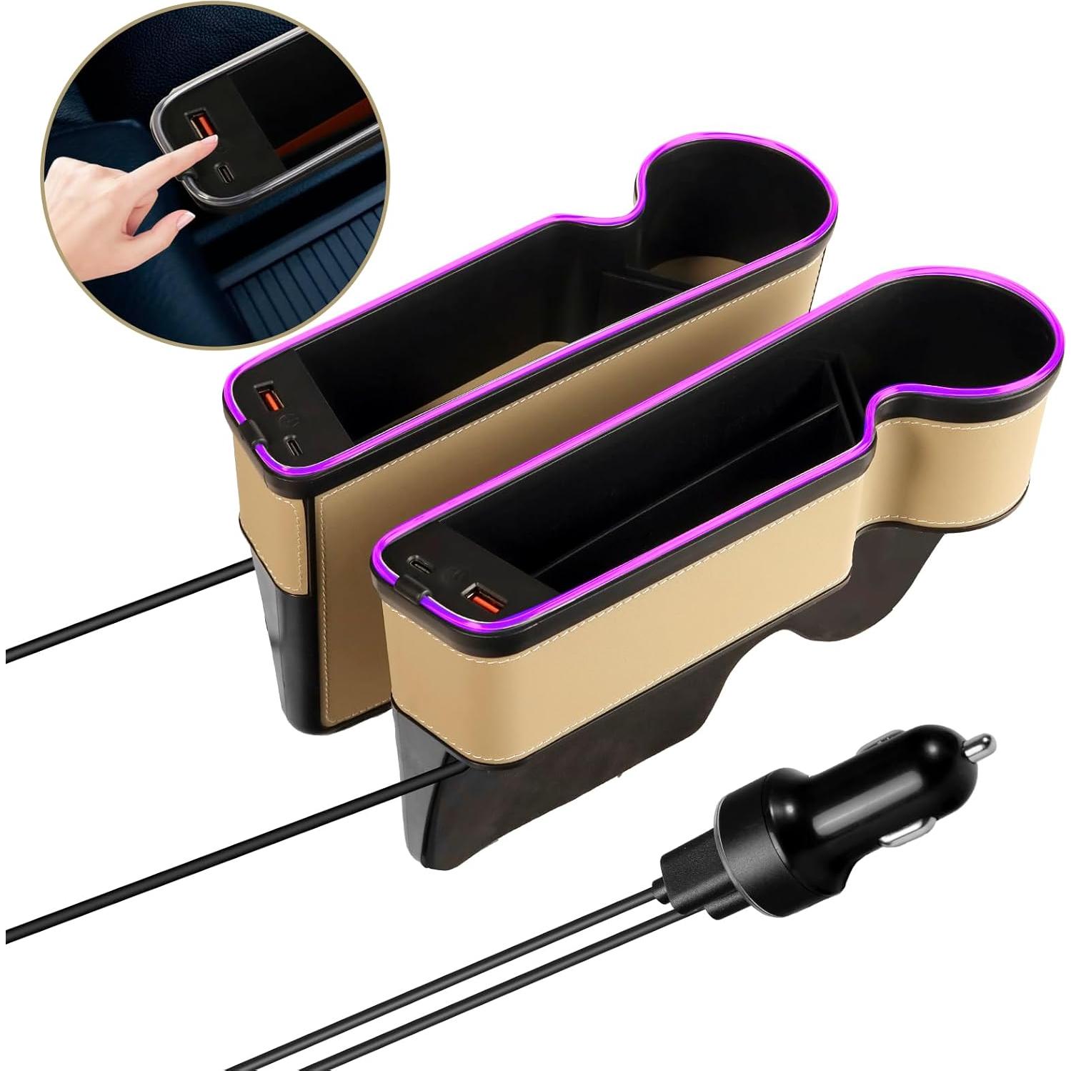 Relleno Organizador de Espacio entre Asientos Keketuohai Beige con Luz LED