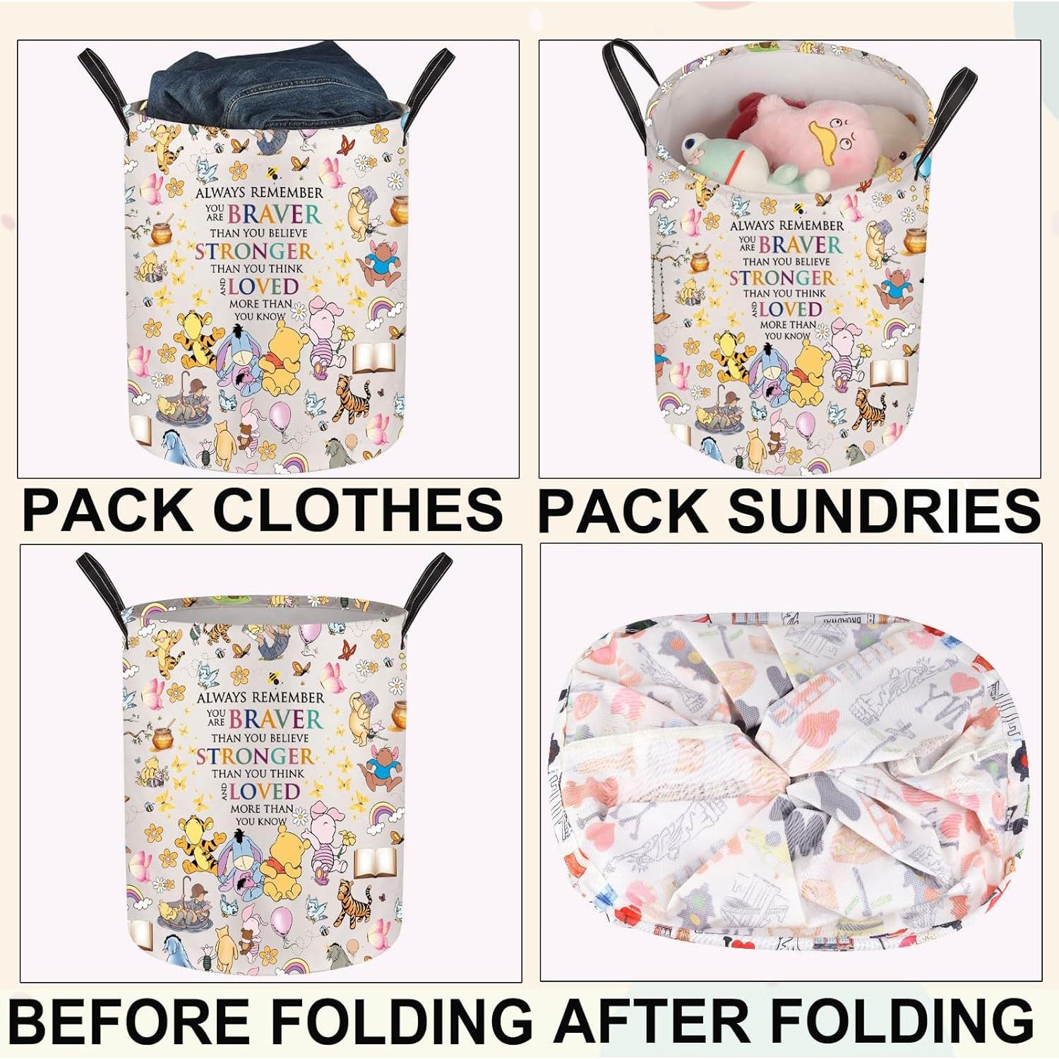 Cesta de lavandería JNIAP Oso Plegable 50x40 cm Impermeable