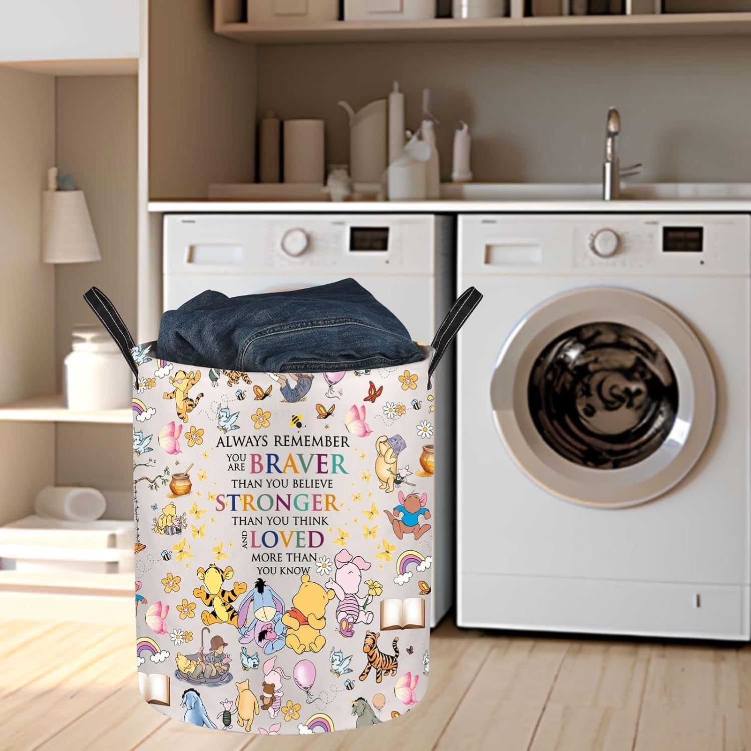 Cesta de lavandería JNIAP Oso Plegable 50x40 cm Impermeable