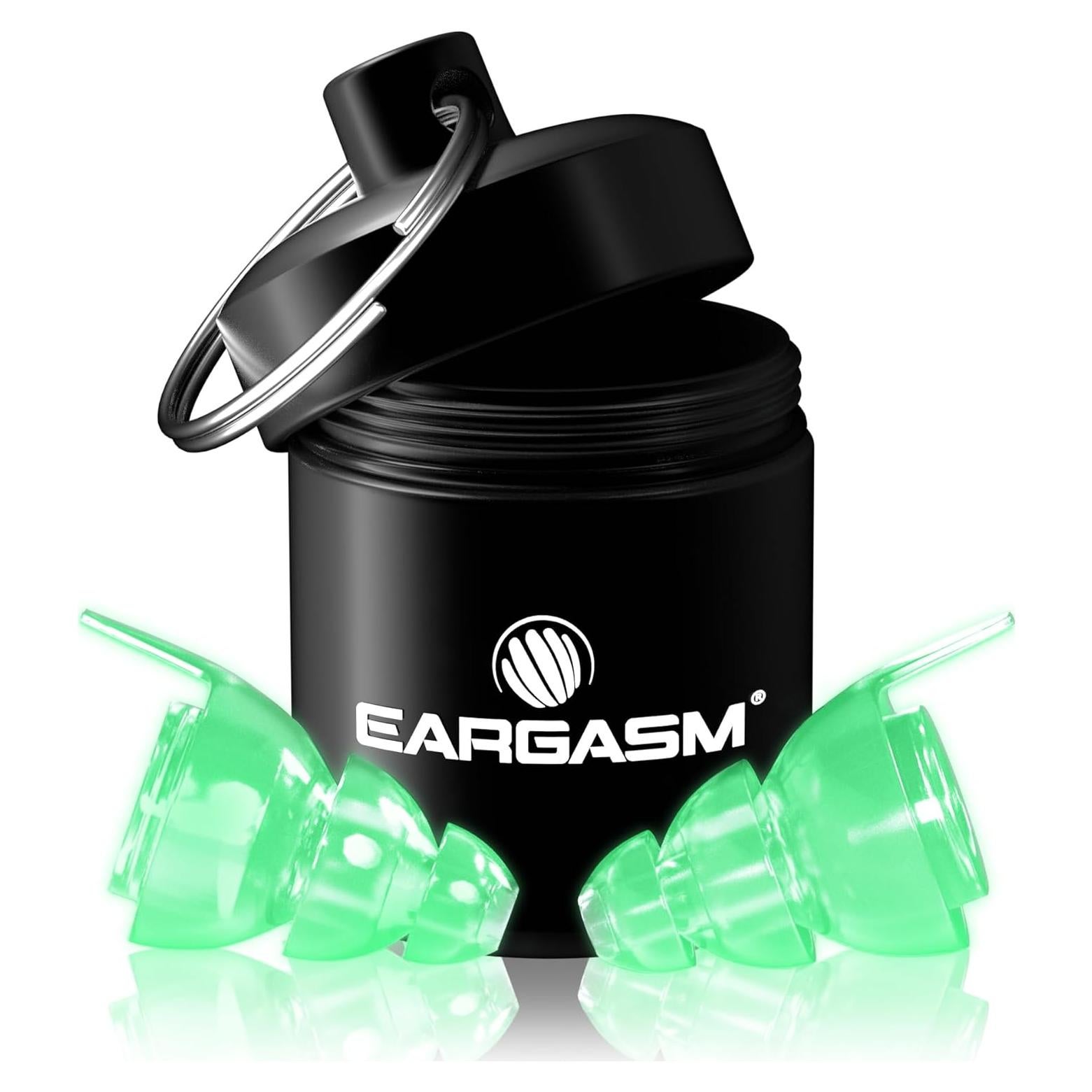 Tapones para oídos Eargasm Afterglow - Reutilizables, brillan en la oscuridad, reducción de ruido 21 dB