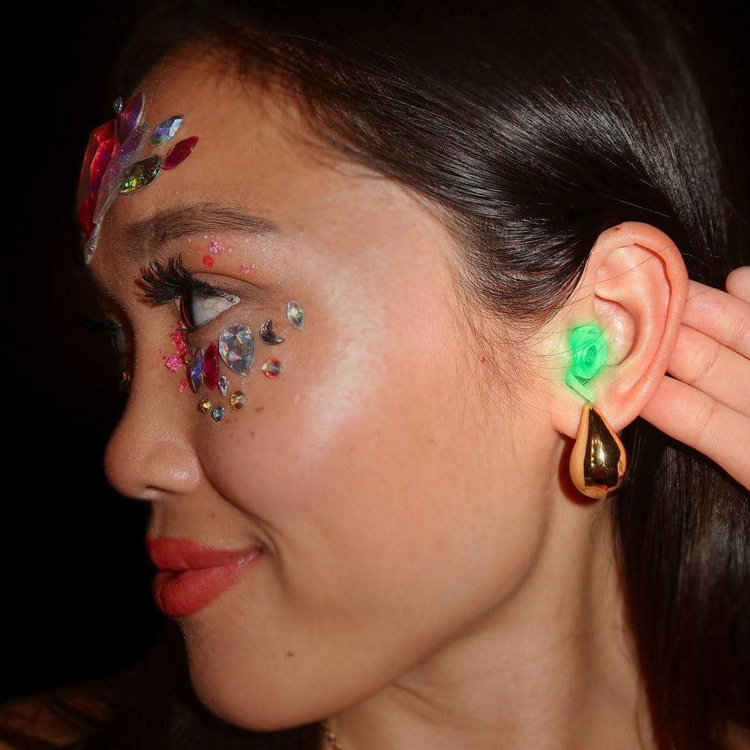 Tapones para oídos Eargasm Afterglow - Reutilizables, brillan en la oscuridad, reducción de ruido 21 dB