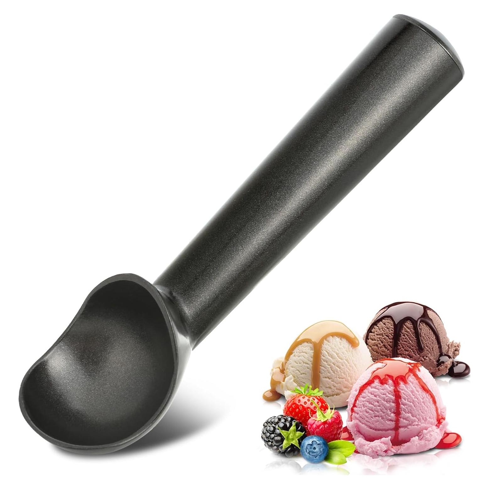Cuchara para helado LifHap 18 cm Aluminio Antiadherente Negro