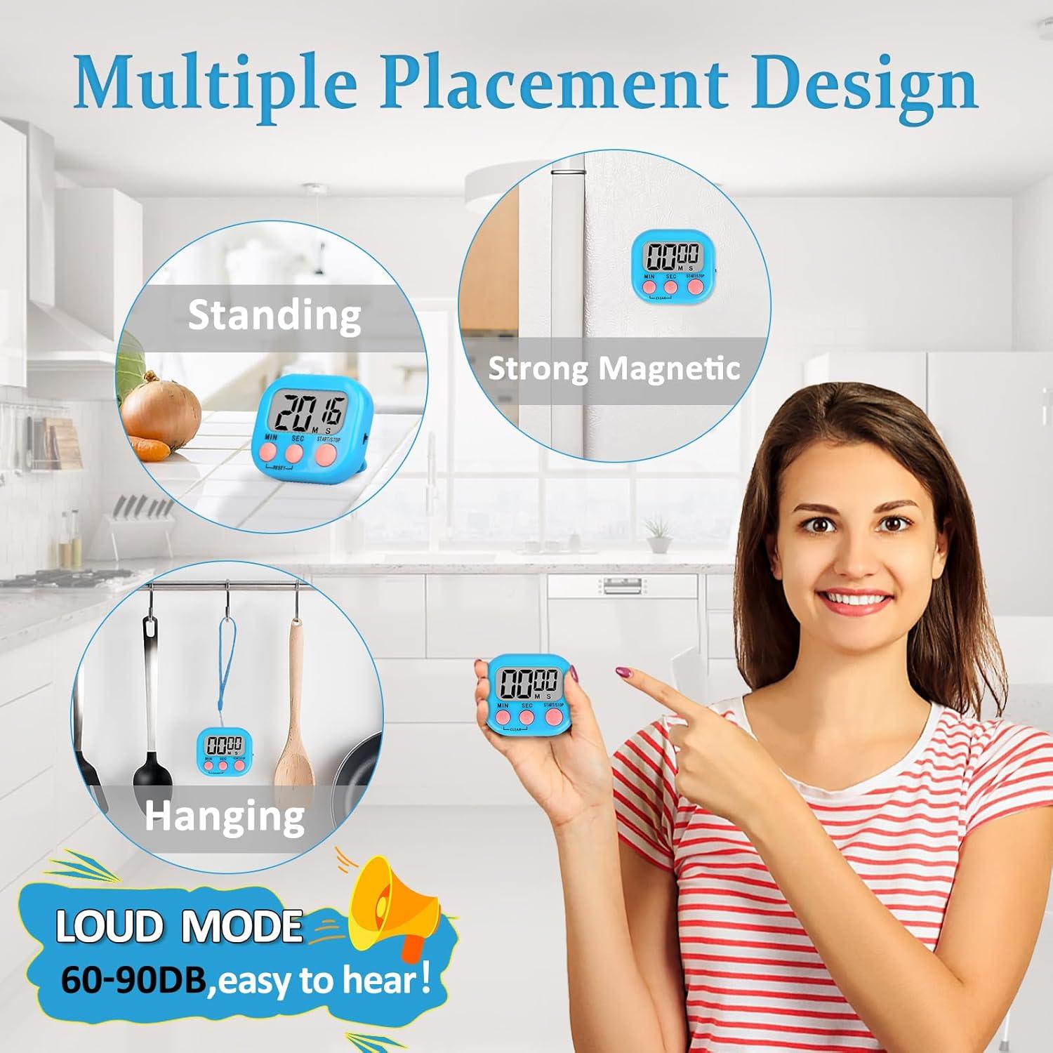 Temporizador Digital ZILLEEN para Aula - Paquete de 6 Azul y Verde