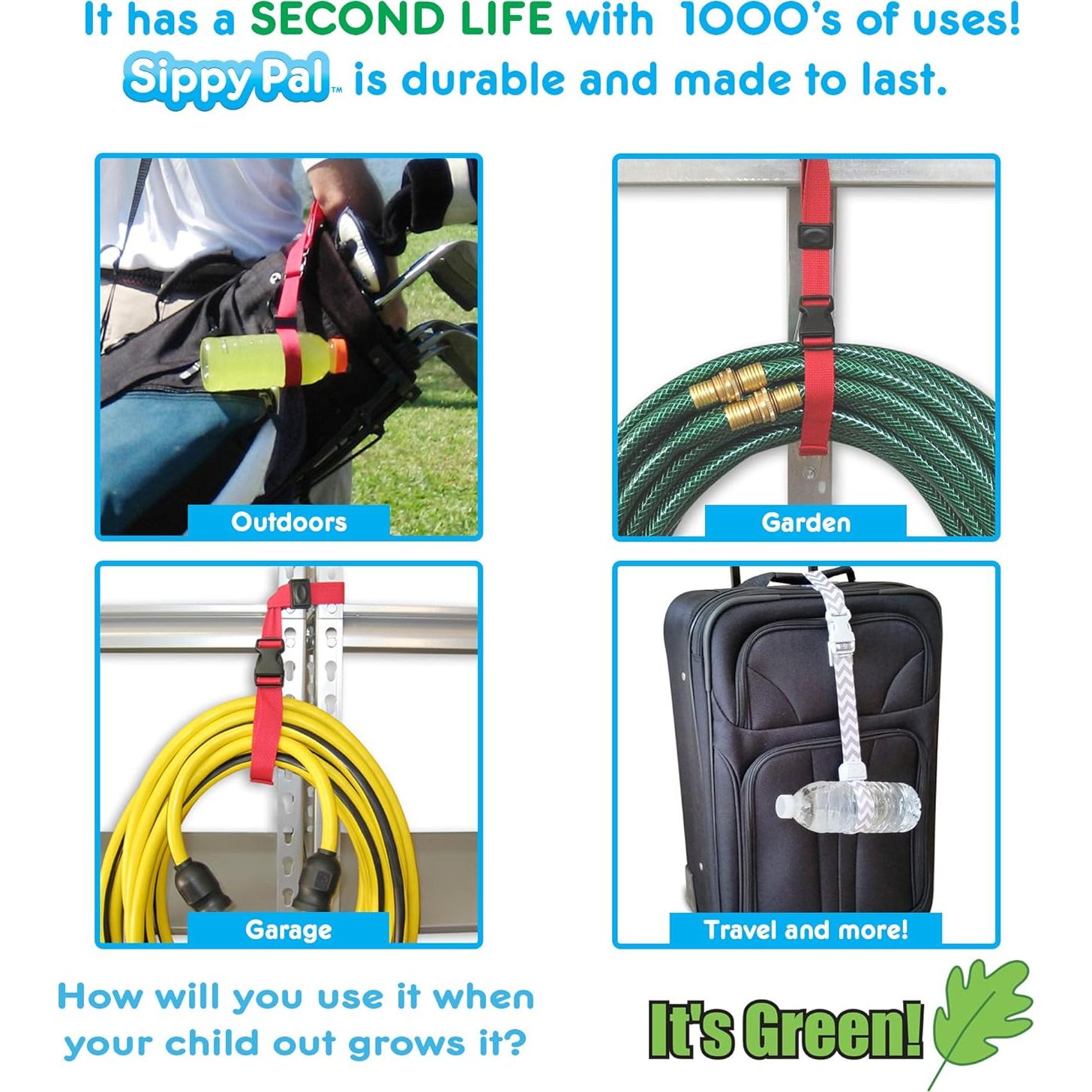 SippyPal Correa Soporte Taza Sippy 123 - Paquete de 2