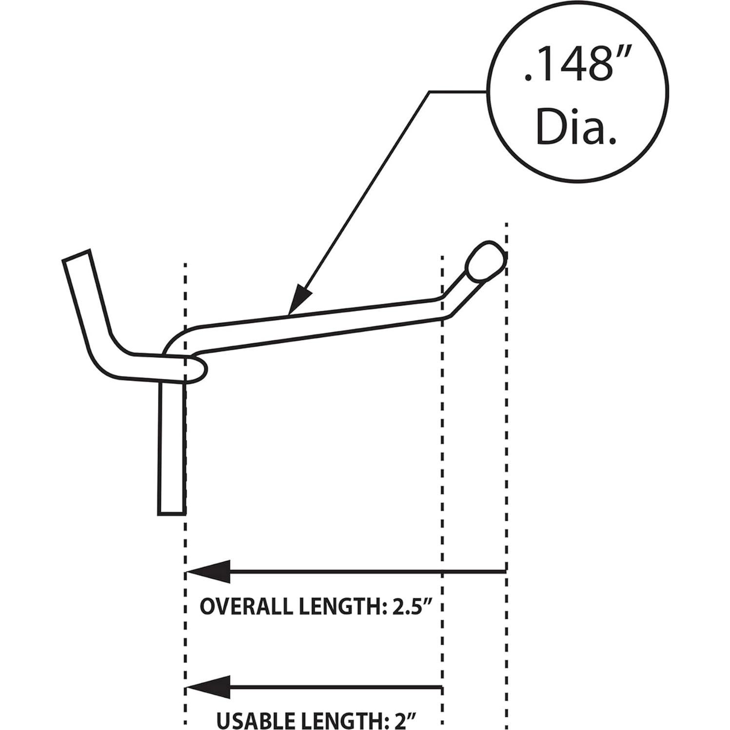 Ganchos de Metal Galvanizado Azar 700882 5.08 cm Paquete 50