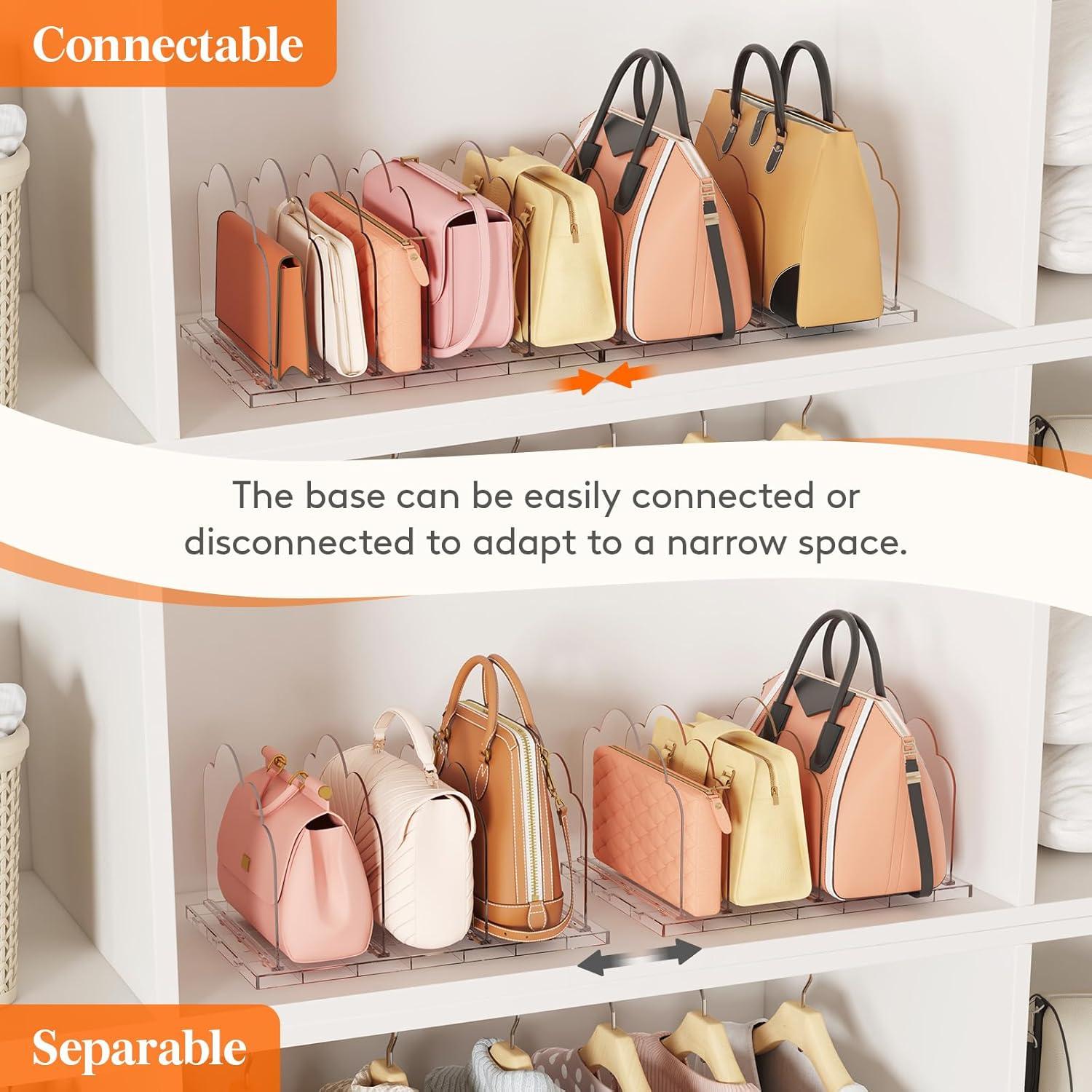 Organizador de Bolsos Lifewit 2 Piezas Ajustables Transparente