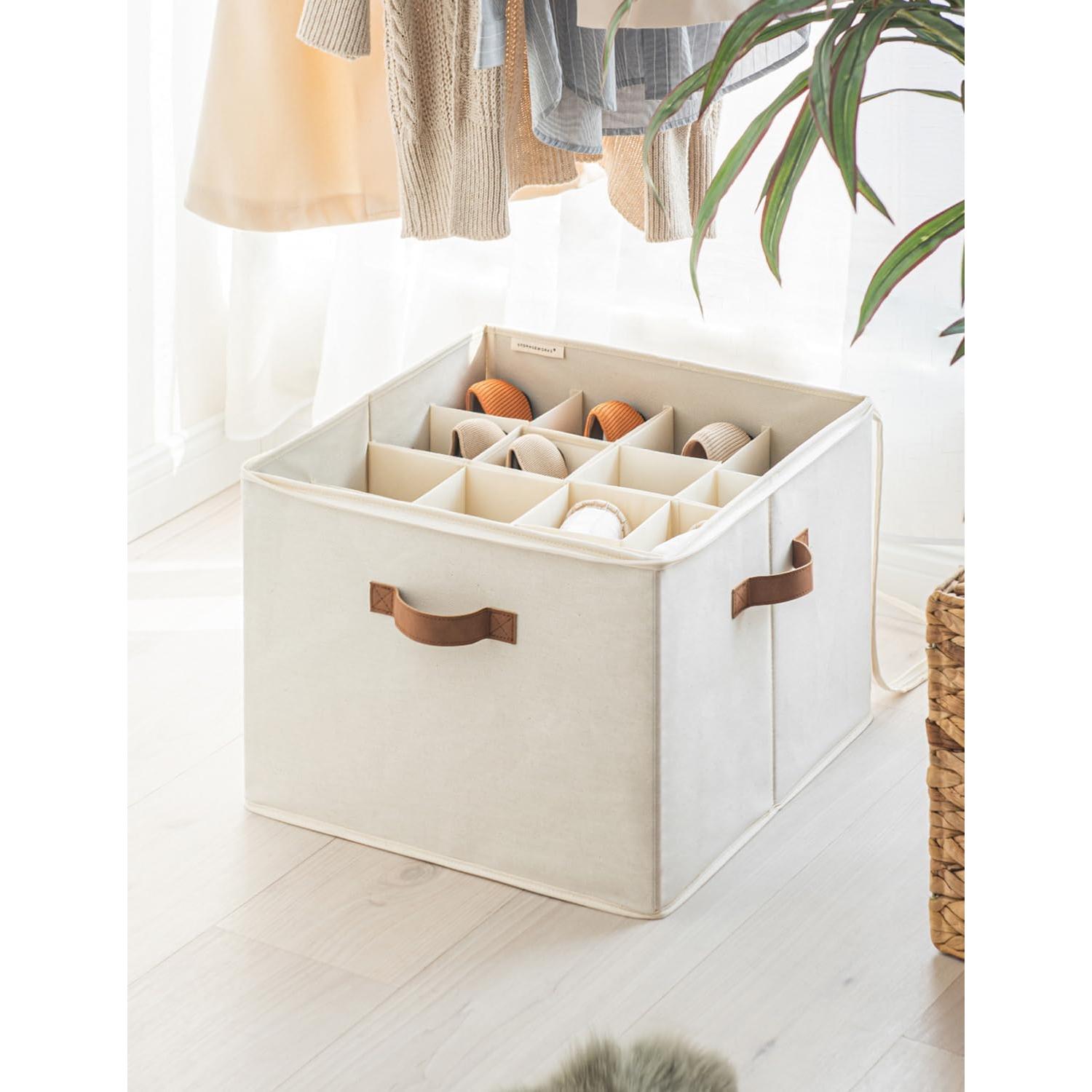 Organizador de Zapatos StorageWorks Beige, Capacidad 16 Pares