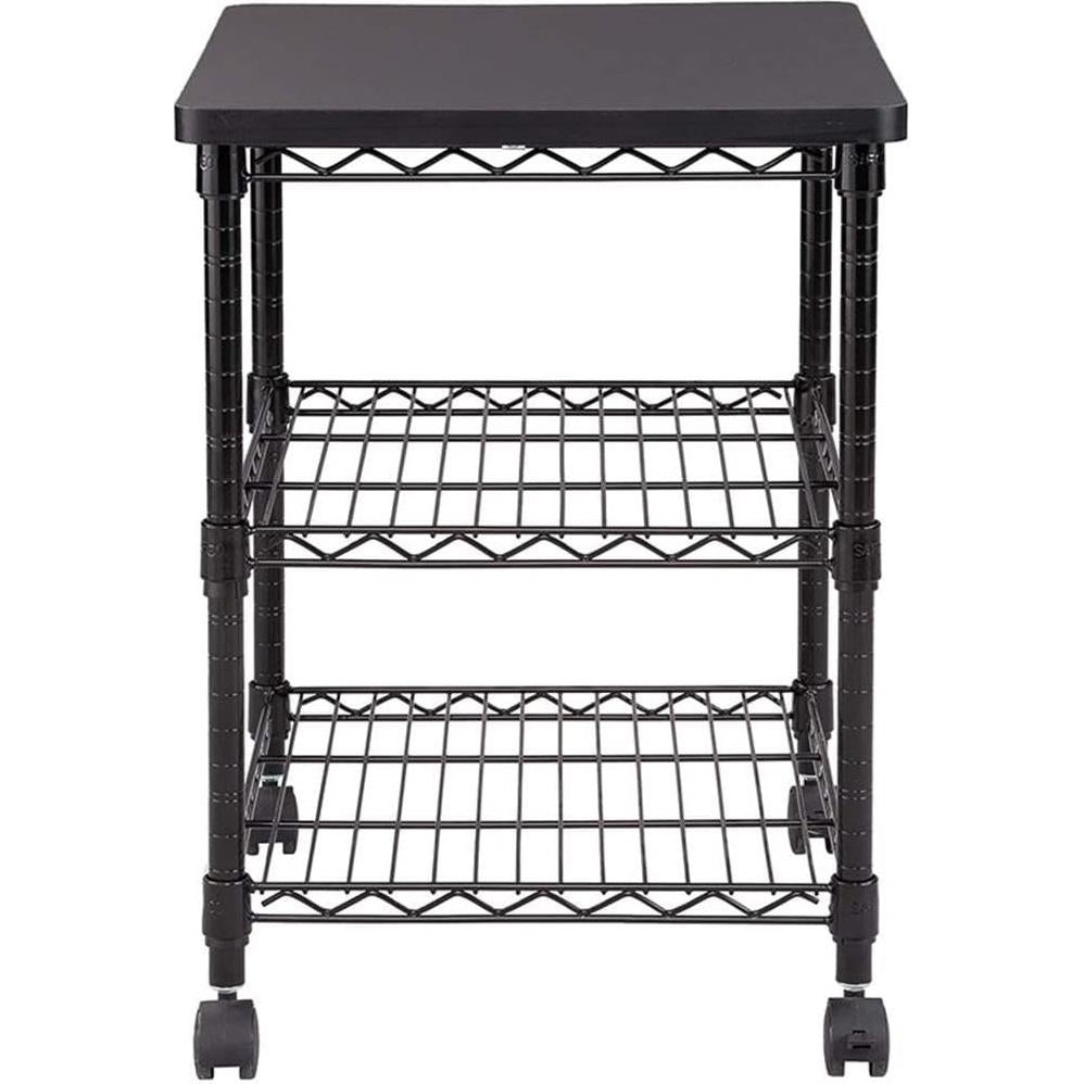 Carro Rodante de 3 Niveles Safco para Impresora Negro