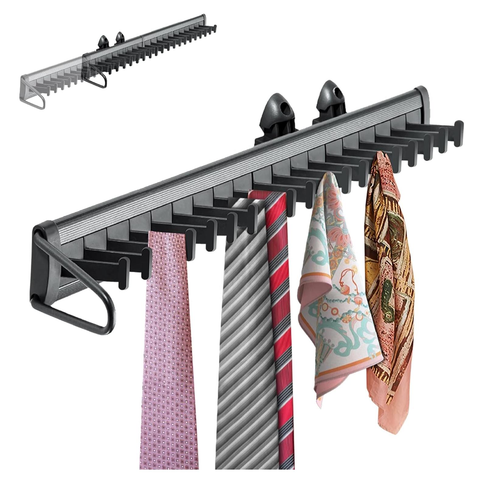Soporte deslizante para corbatas XIIW, organizador 20 ganchos
