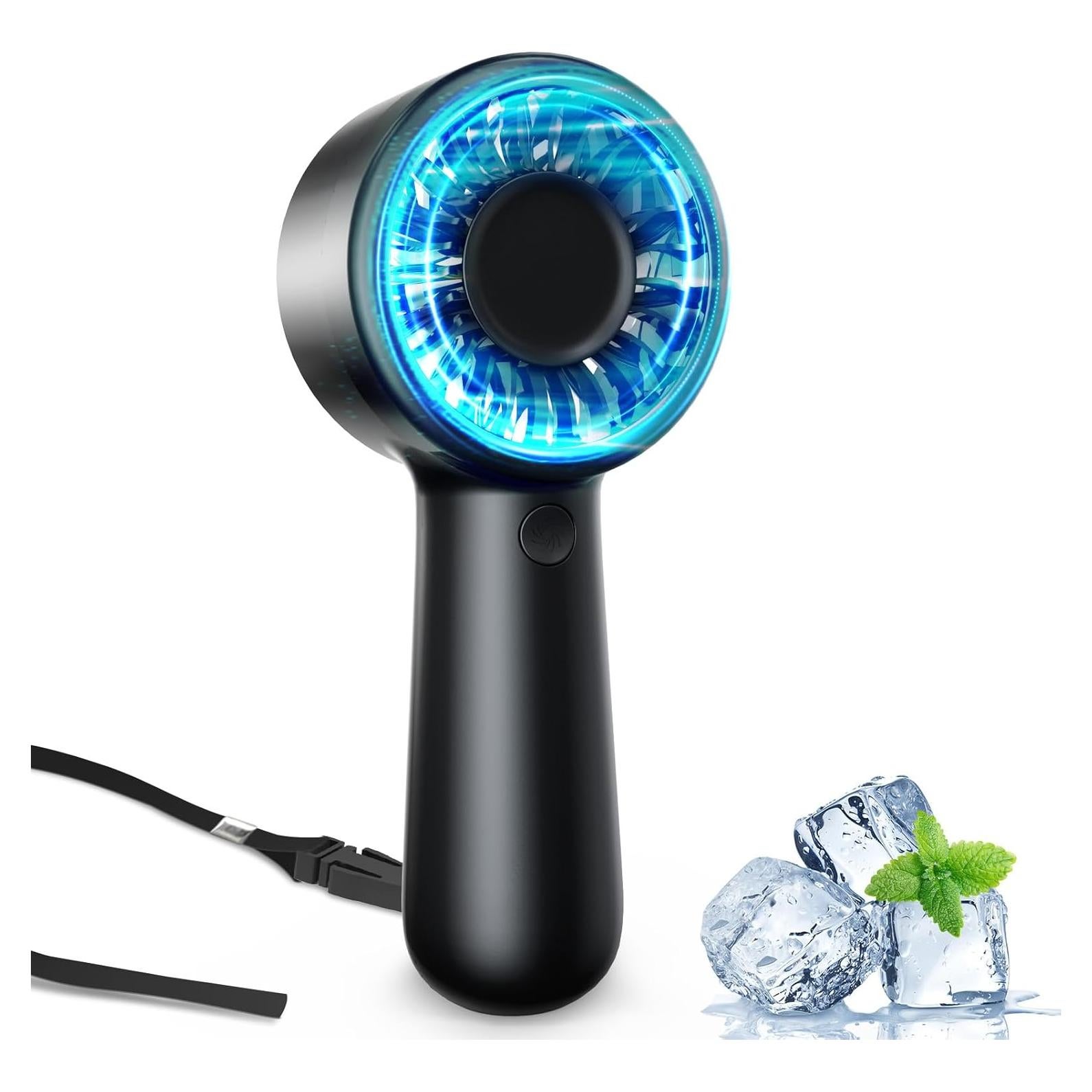 Ventilador Portátil de Mano AUIIAH - Batería Recargable USB-C, 5 Velocidades