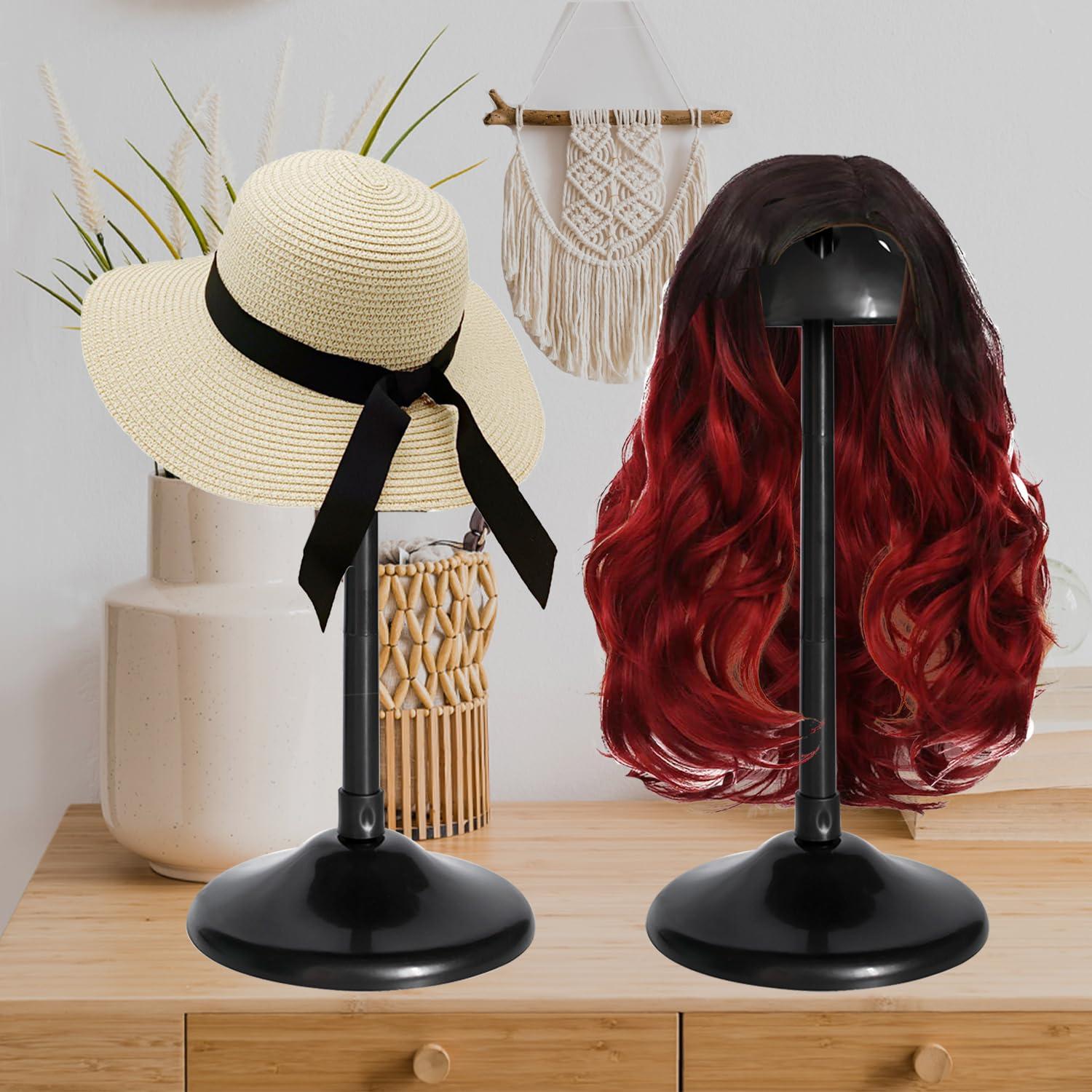 Soporte para Pelucas Removible Antideslizante Negro 33cm