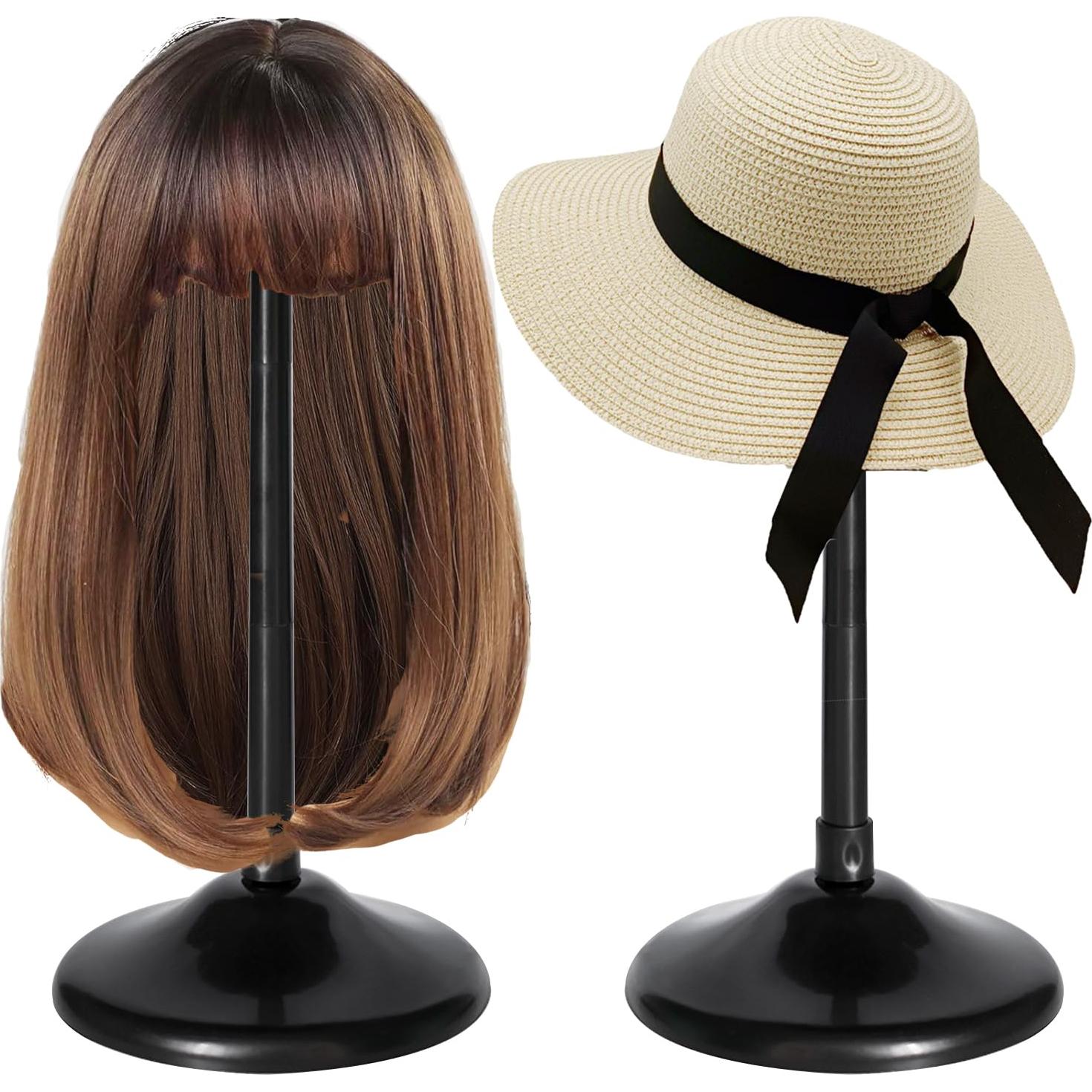 Soporte para Pelucas Removible Antideslizante Negro 33cm