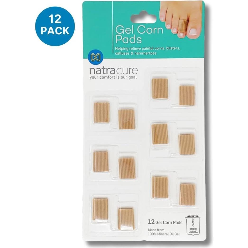Protectores de Dedos de Gel NatraCure - Alivio Callos y Ampollas - 12 Unidades