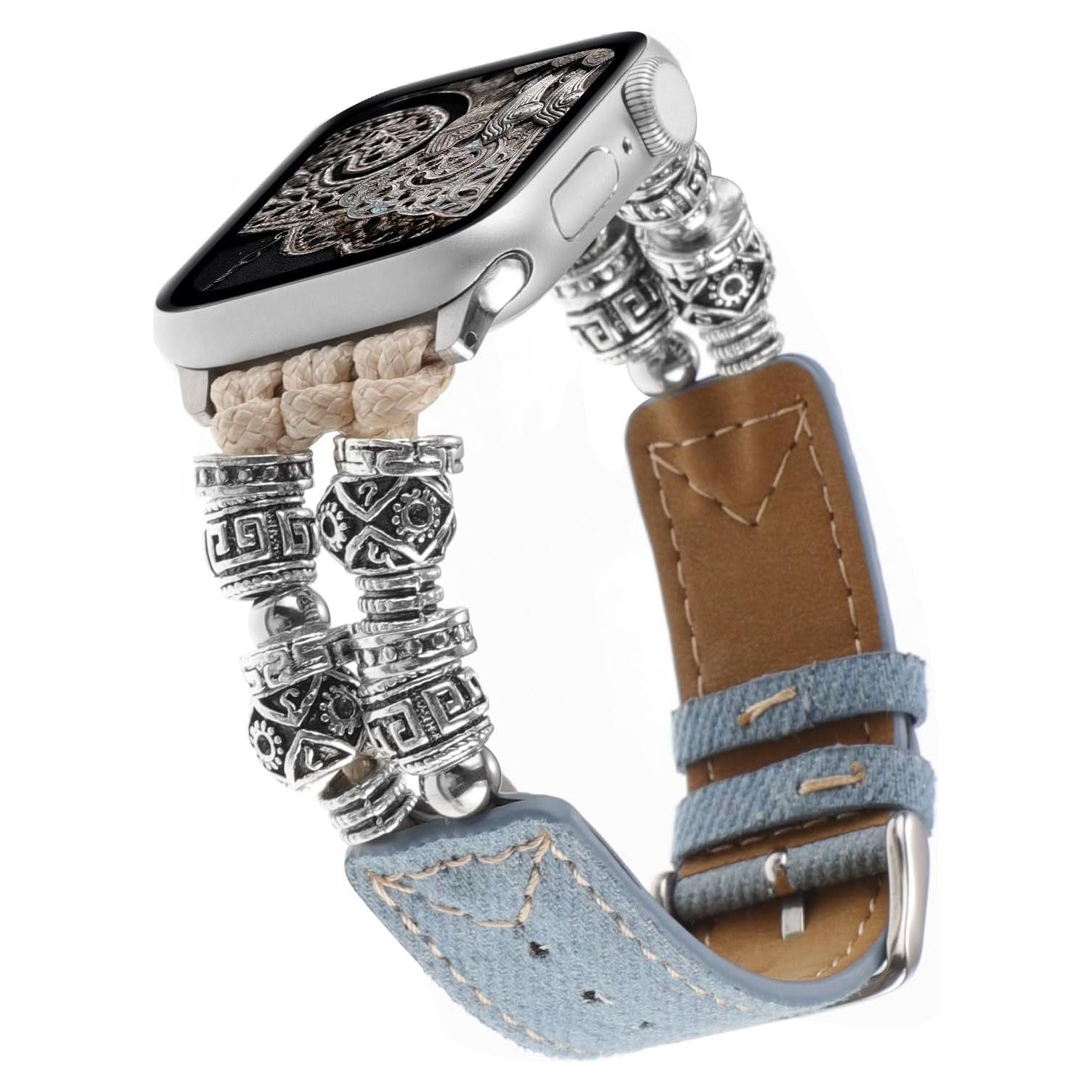 Banda Retro de Perlas YONWORTH para Apple Watch 49/45/44/42mm