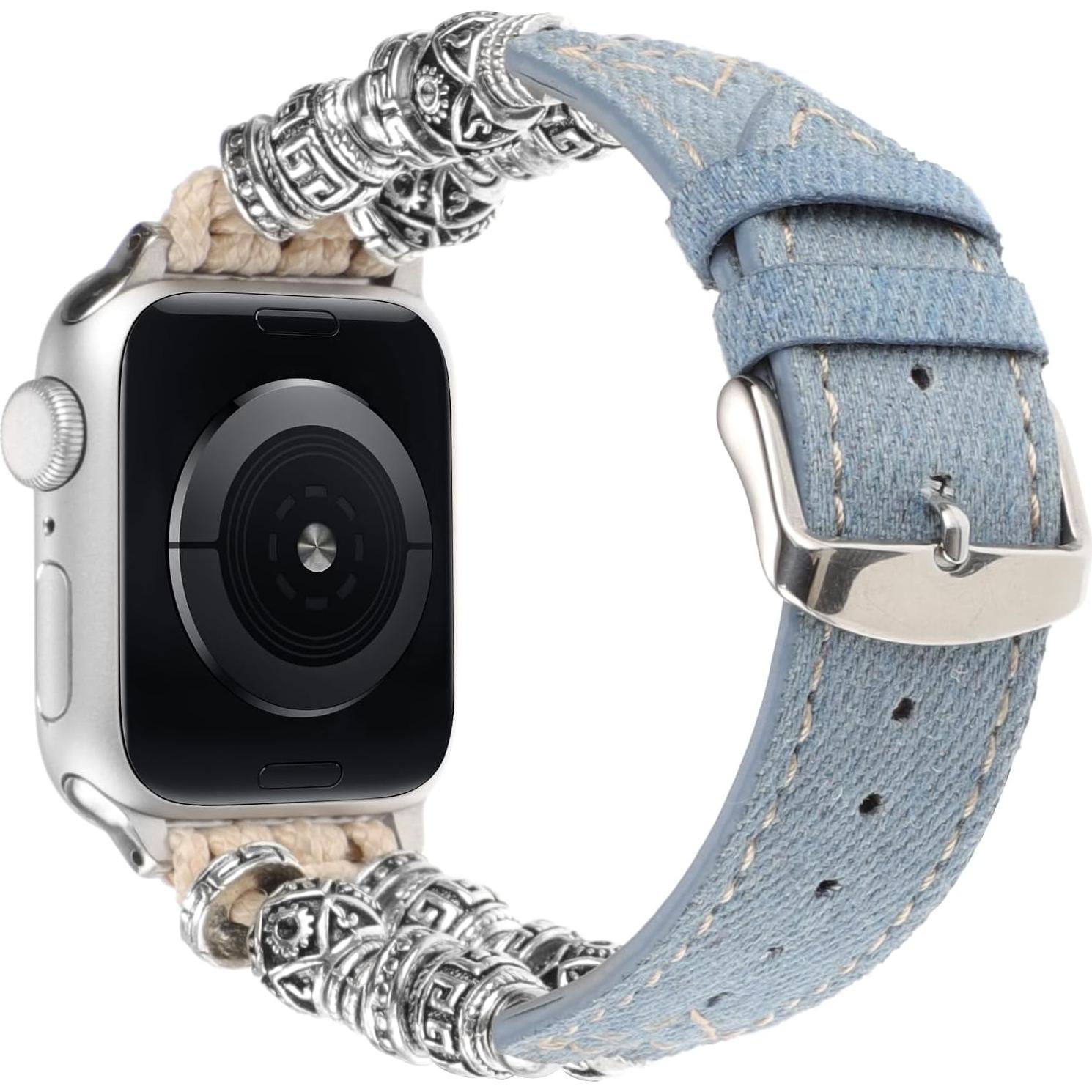 Banda Retro de Perlas YONWORTH para Apple Watch 49/45/44/42mm
