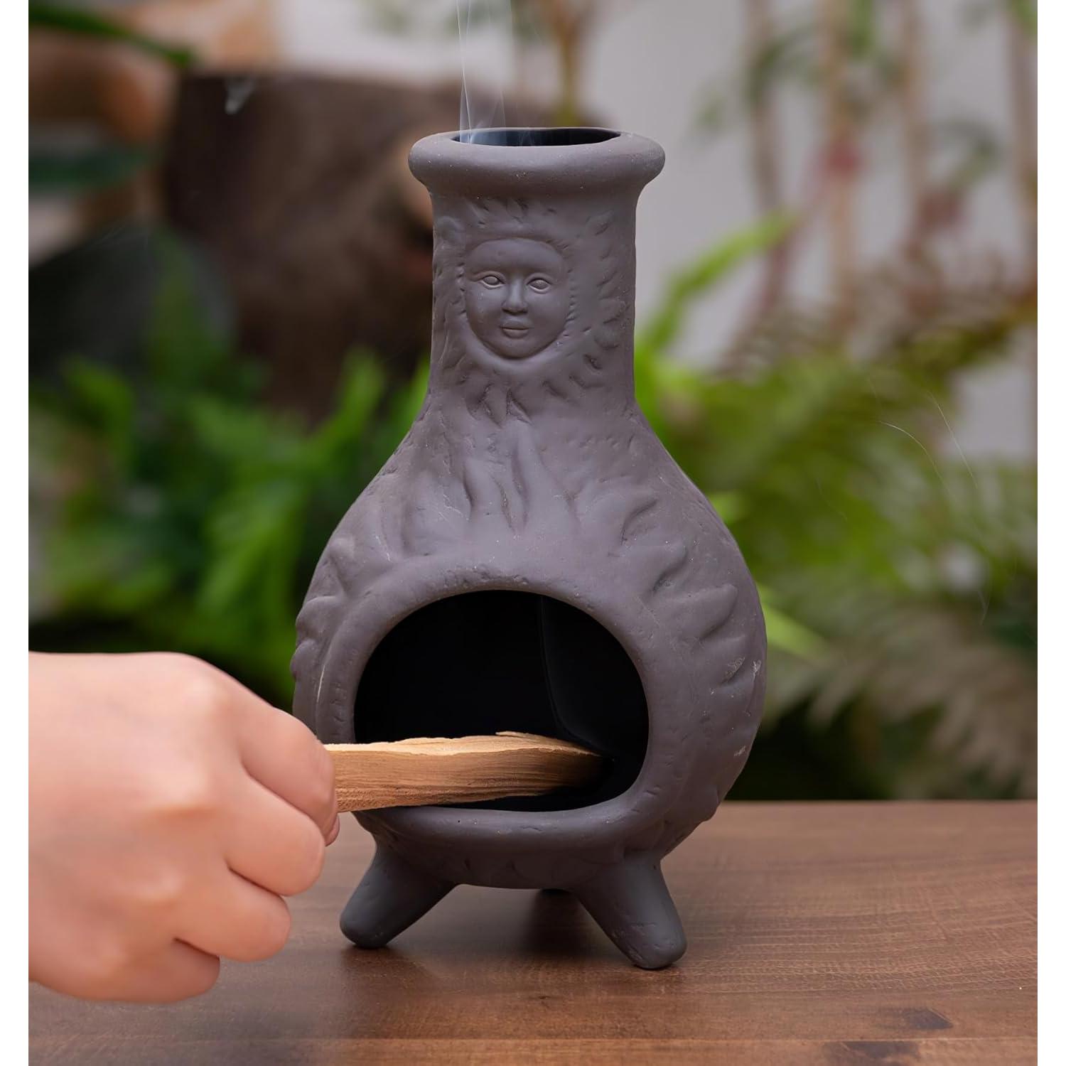 Soporte de Palo Santo MOUGIGI con Cara de Sol - Terracota