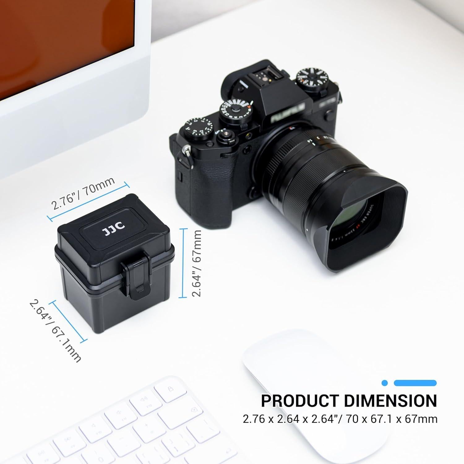 Estuche Compacto JJC para 2 Baterías DSLR y Tarjetas de Memoria