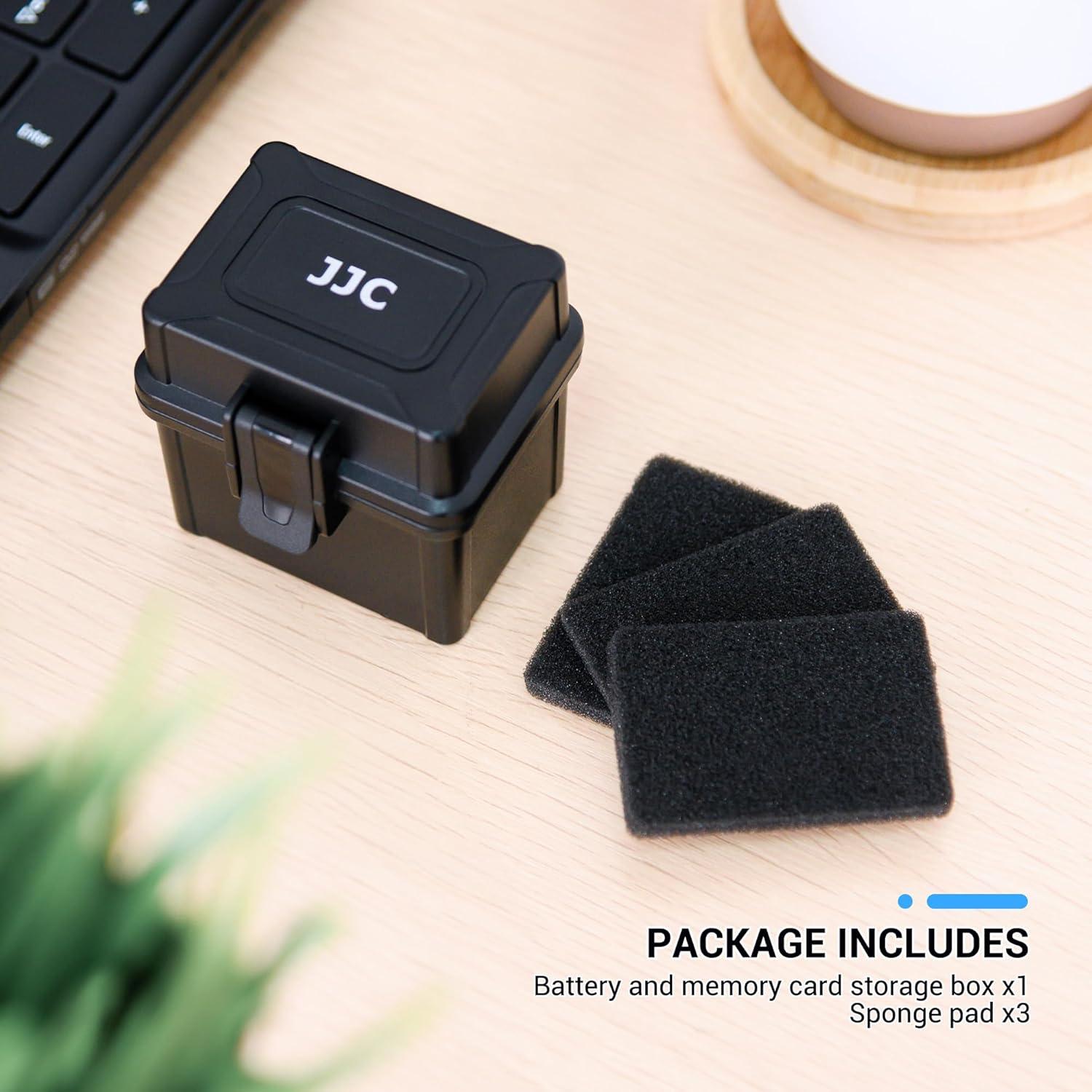 Estuche Compacto JJC para 2 Baterías DSLR y Tarjetas de Memoria