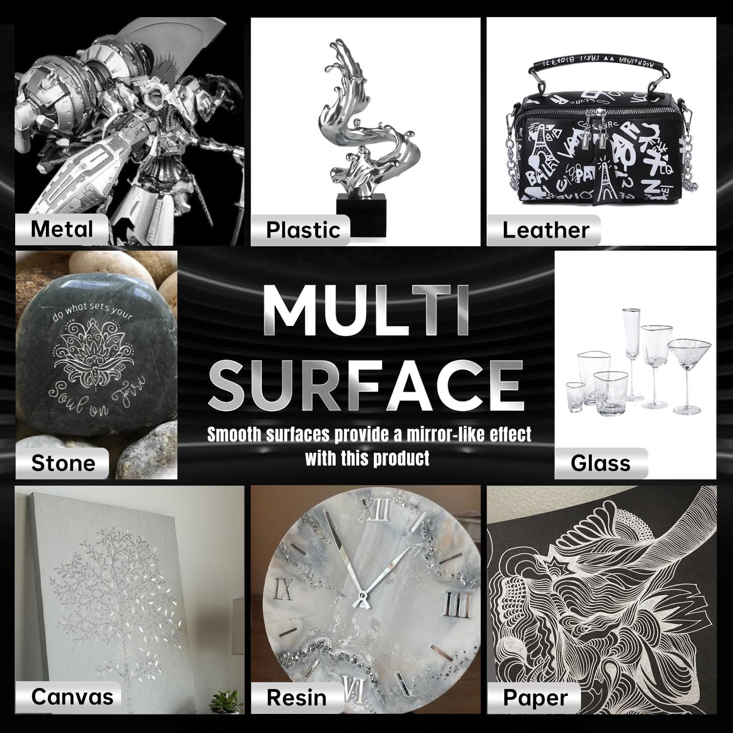 Marcador de Pintura Líquida Cromada COORIART Doble Punta 0.7mm 3mm