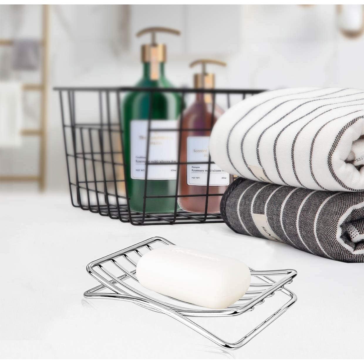 Soporte de Jabón Inoxidable GUUKAR con Ahorra Jabón Beige