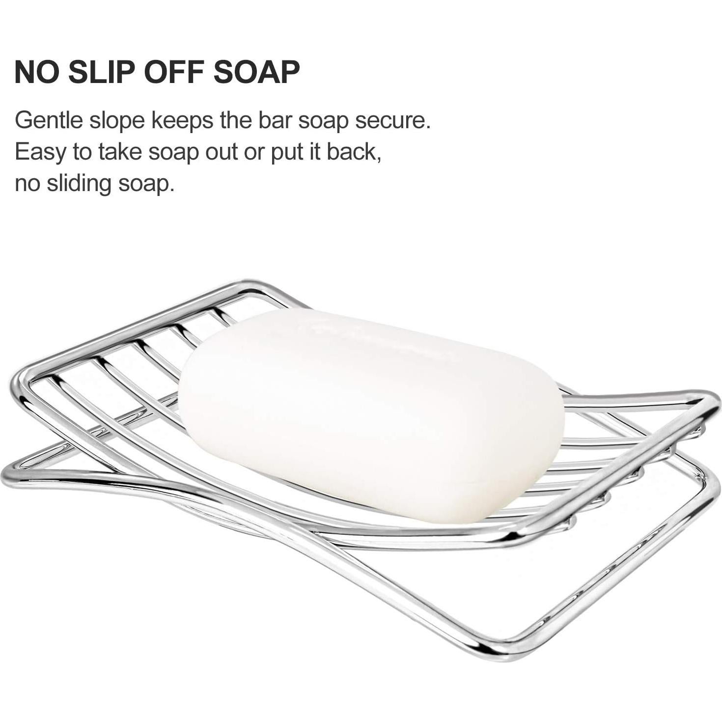 Soporte de Jabón Inoxidable GUUKAR con Ahorra Jabón Beige