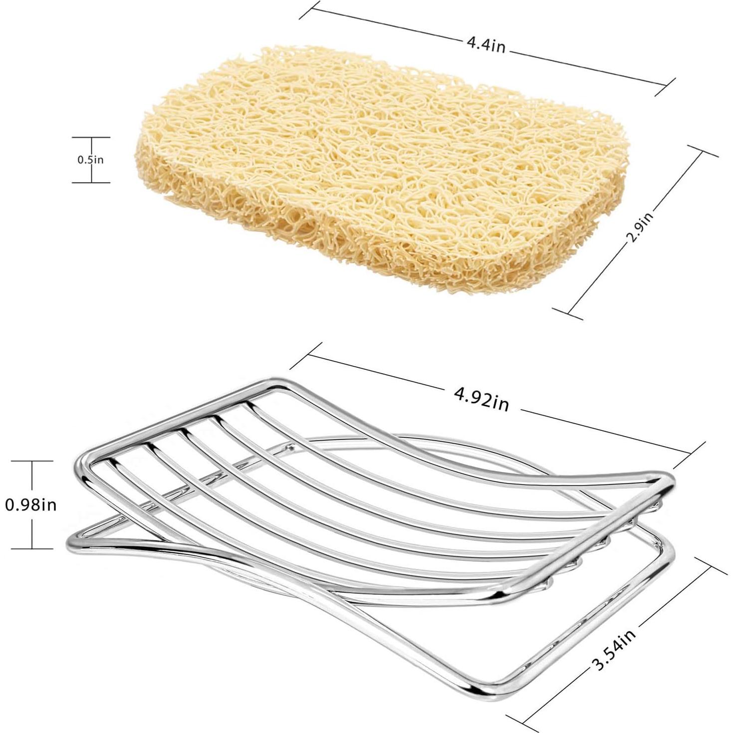 Soporte de Jabón Inoxidable GUUKAR con Ahorra Jabón Beige