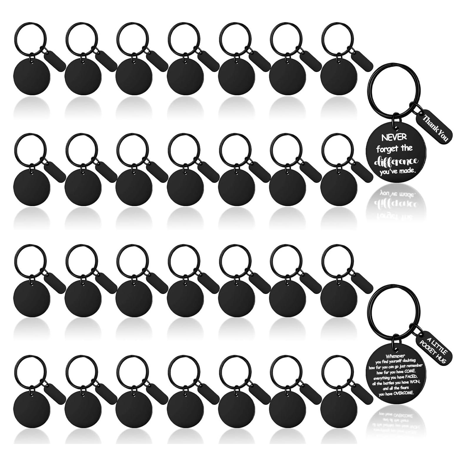 30 Etiquetas Grabables de Acero Inoxidable Gisafai - Negro