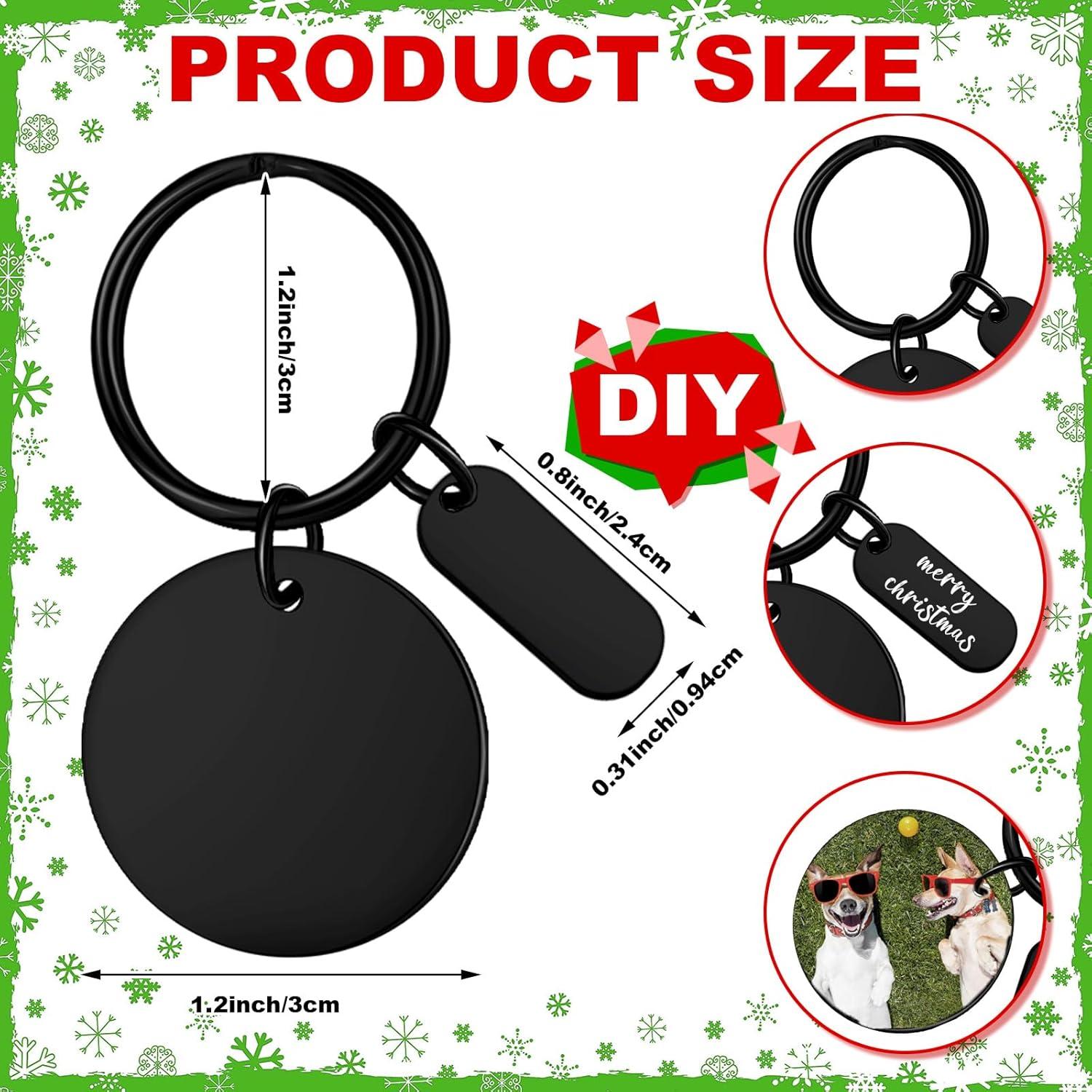 30 Etiquetas Grabables de Acero Inoxidable Gisafai - Negro