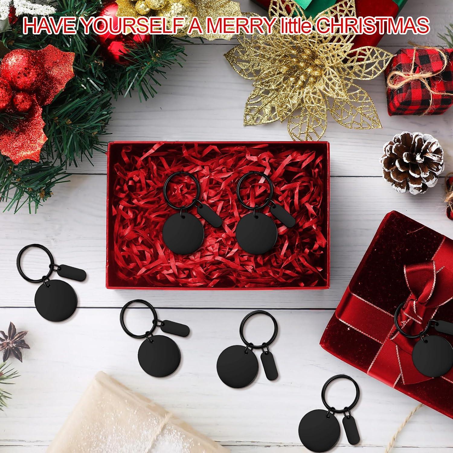 30 Etiquetas Grabables de Acero Inoxidable Gisafai - Negro