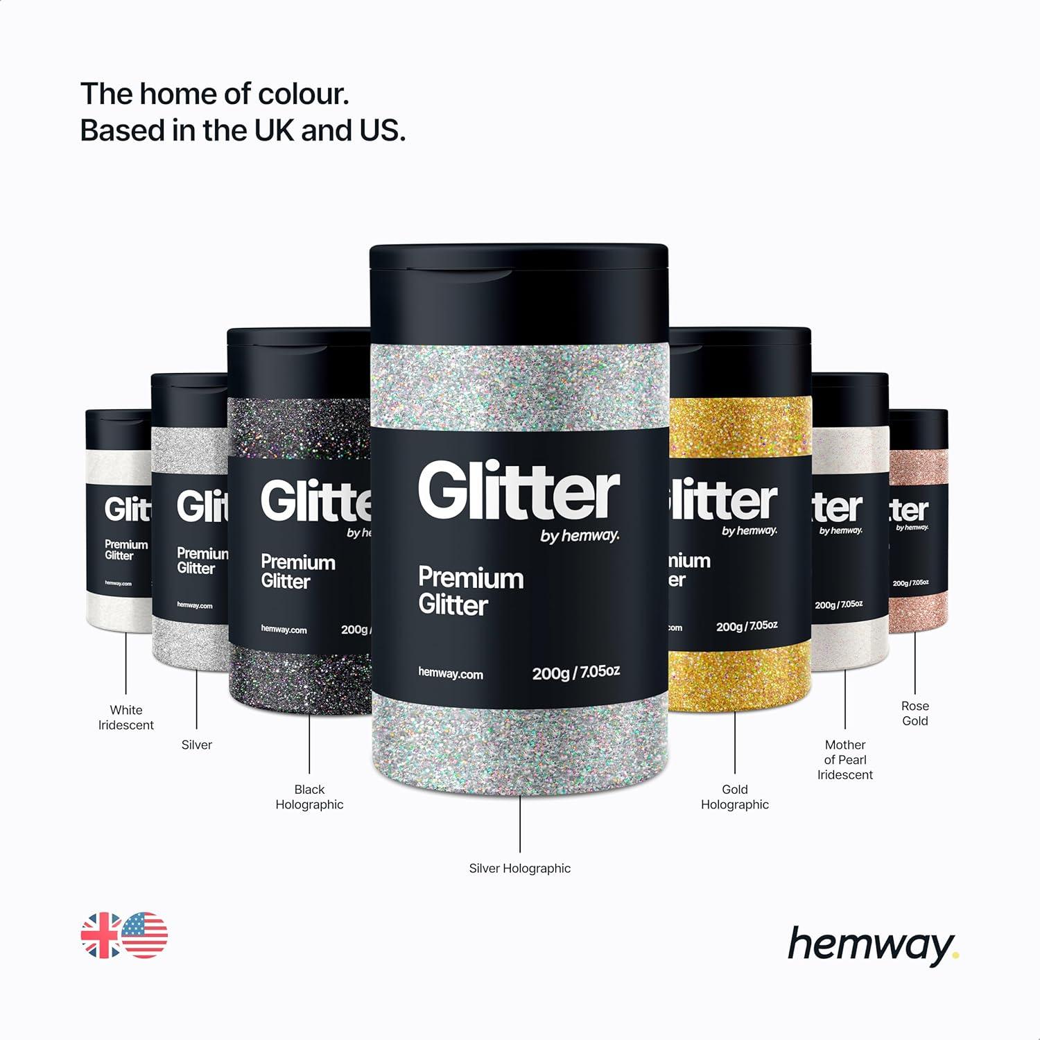 Glitter Holográfico Hemway 200g para Manualidades y Resina