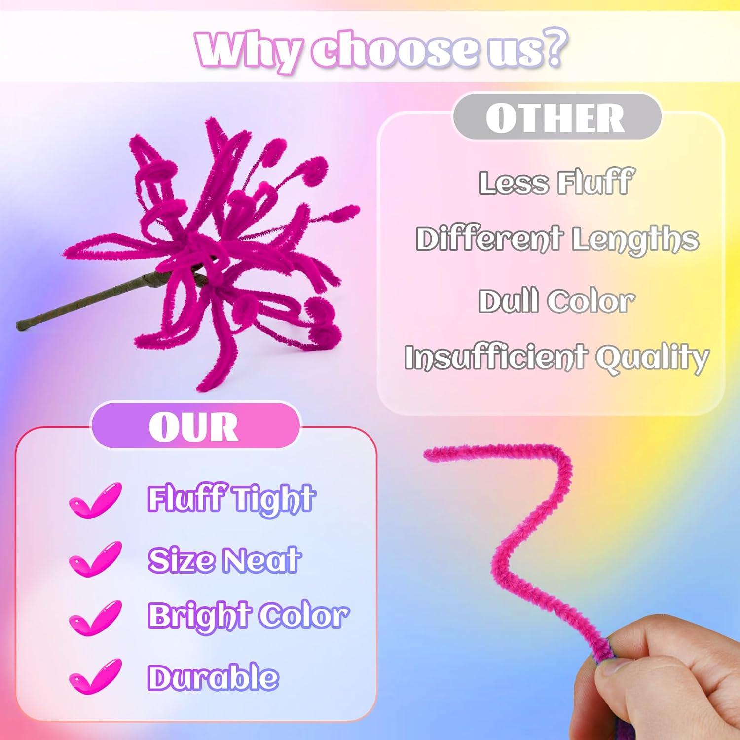 Limpiadores de Tubos LOKUNN 200 Pcs Chenille Negros Manualidades