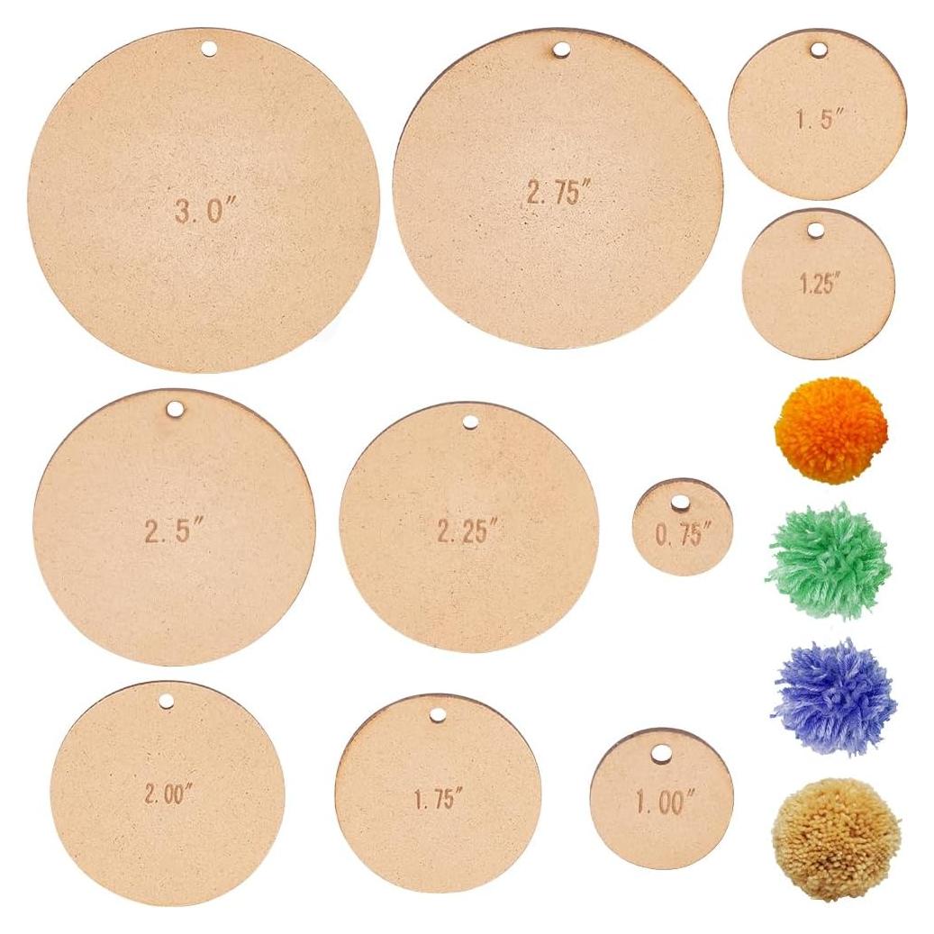 Herramienta de Fabricación de Pompones de Madera BENECREAT 12 Piezas