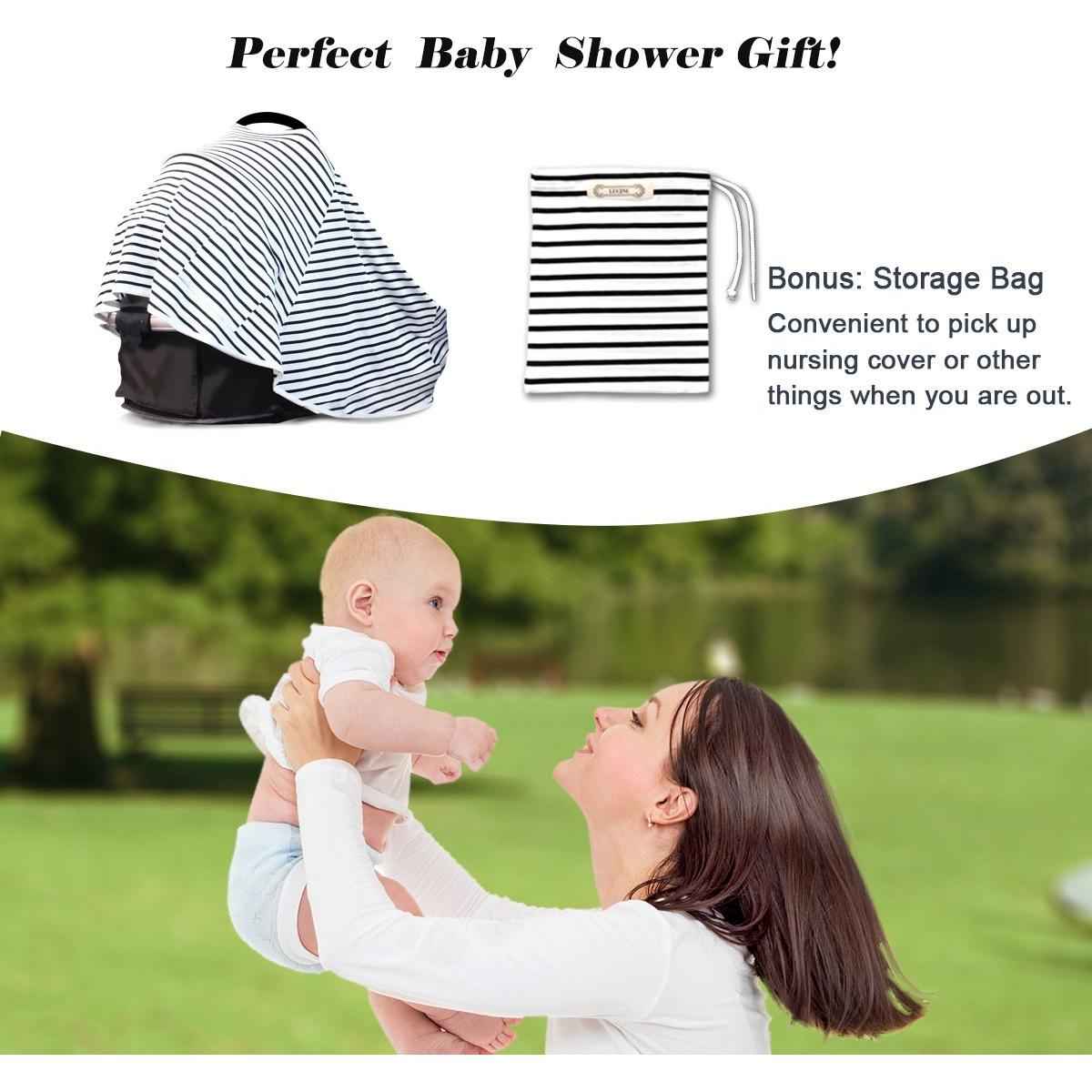 Cubierta de Lactancia LUCINE - Poncho Multifuncional Rayas