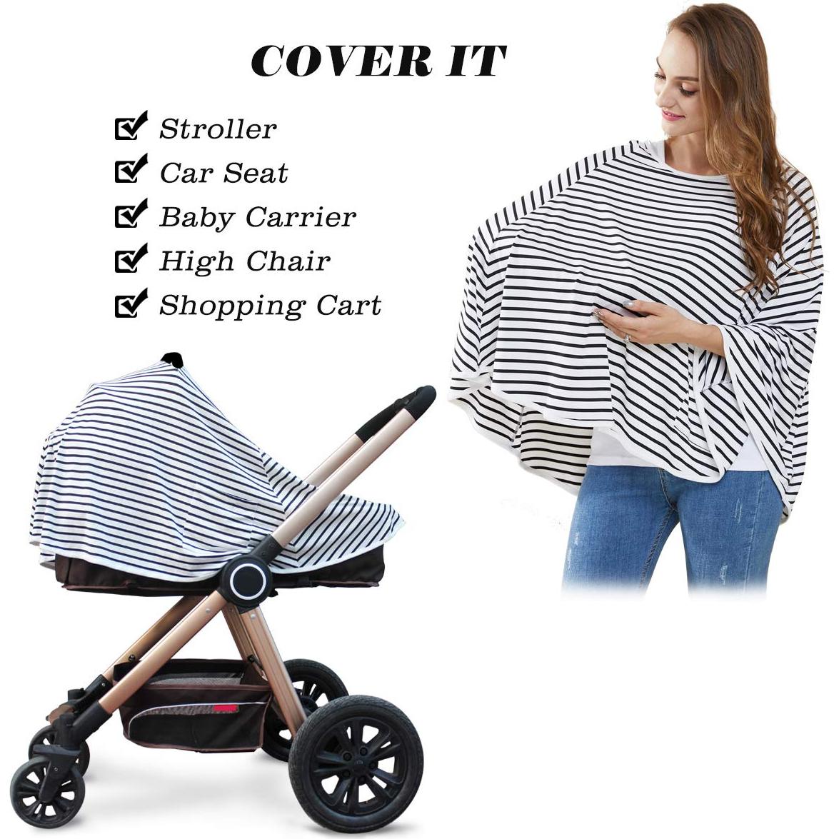 Cubierta de Lactancia LUCINE - Poncho Multifuncional Rayas