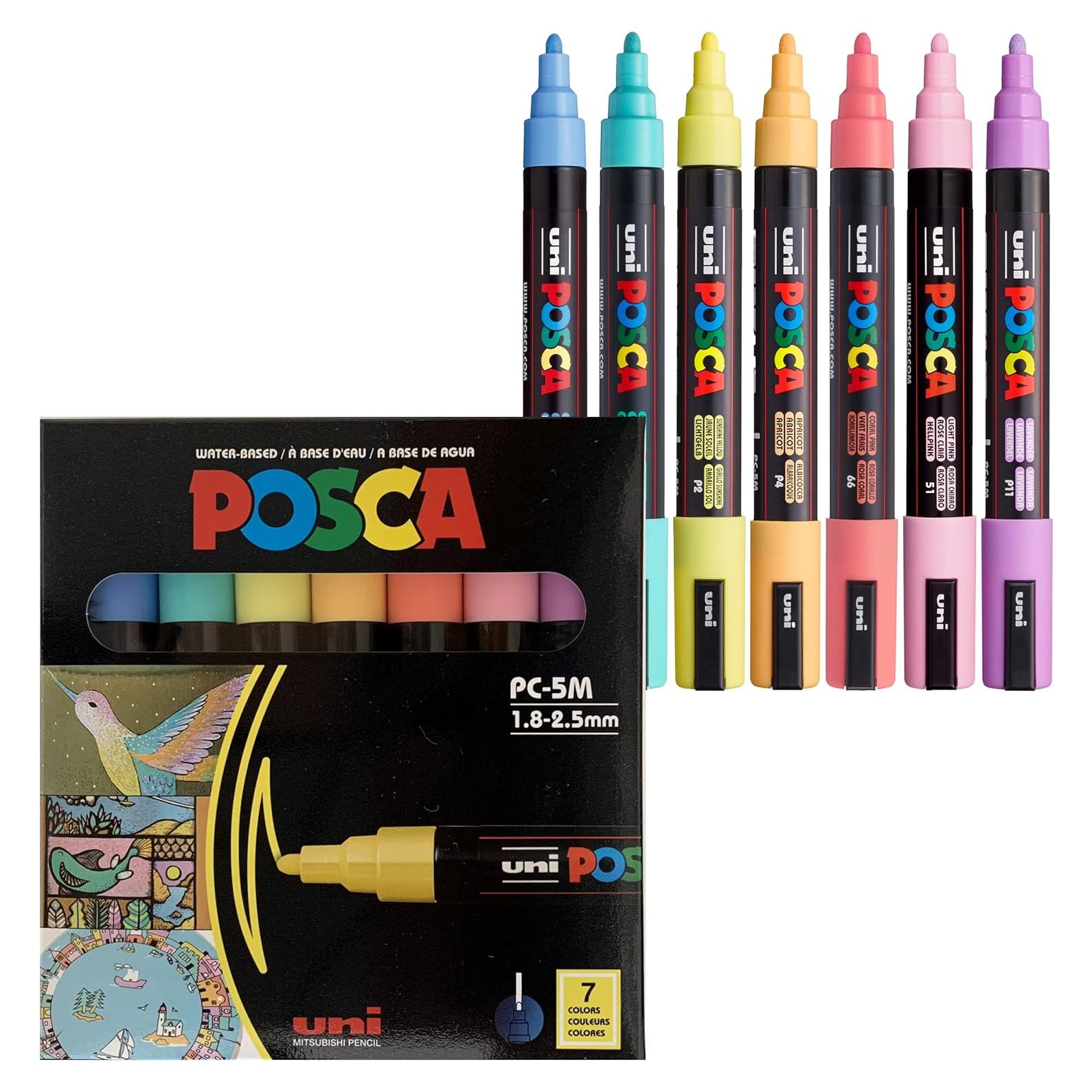 Set de 7 Marcadores de Pintura Posca Uni PC-5M Multicolor